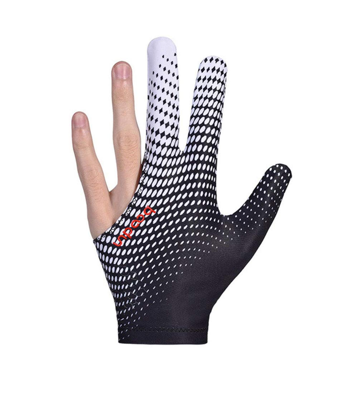 3-Finger Billiard Glove for Men & Women | Pool Cue Glove - Right/Left Hand | Snooker Pool Table Accessory - White - Buy Online on SooperMarket.com