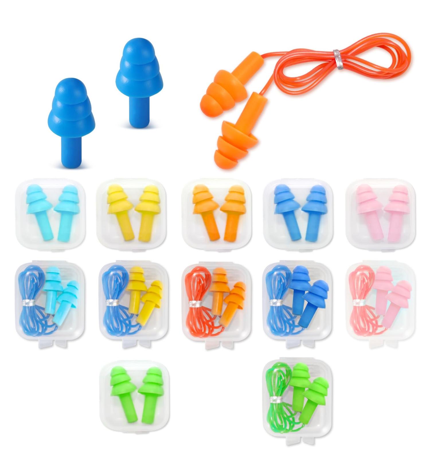 12 Pair Silicone Earplugs - Noise Suppression for Sleeping Swimming & Hearing Protection - Waterproof Earplugs for Ultimate Comfort - Buy Online on SooperMarket.com