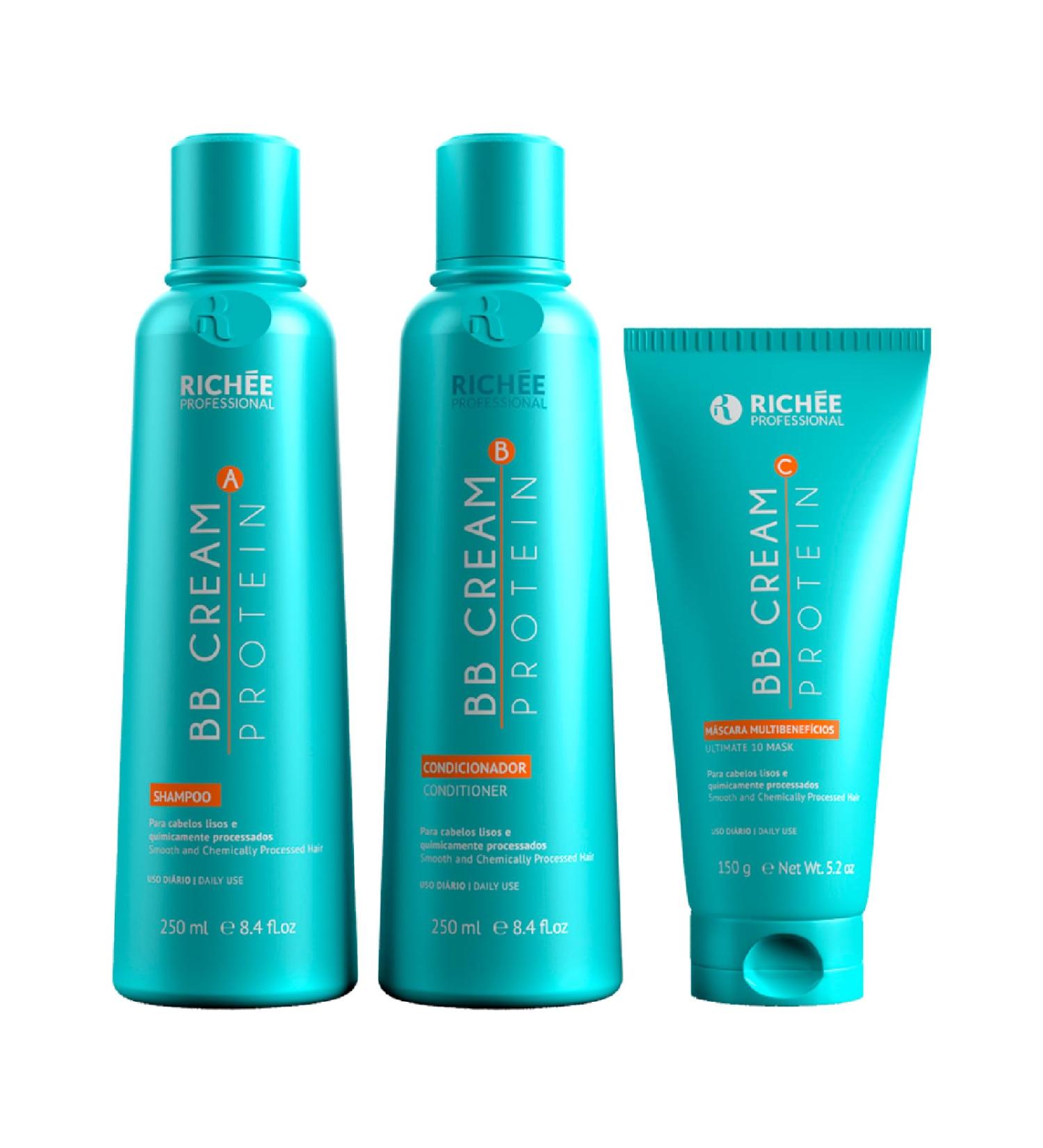 Rich e Professional Liso BB Cream Home Care Kit - Discipline & Shine for Hair | 2x 250ml & 1x 150g - Buy Online on SooperMarket.com