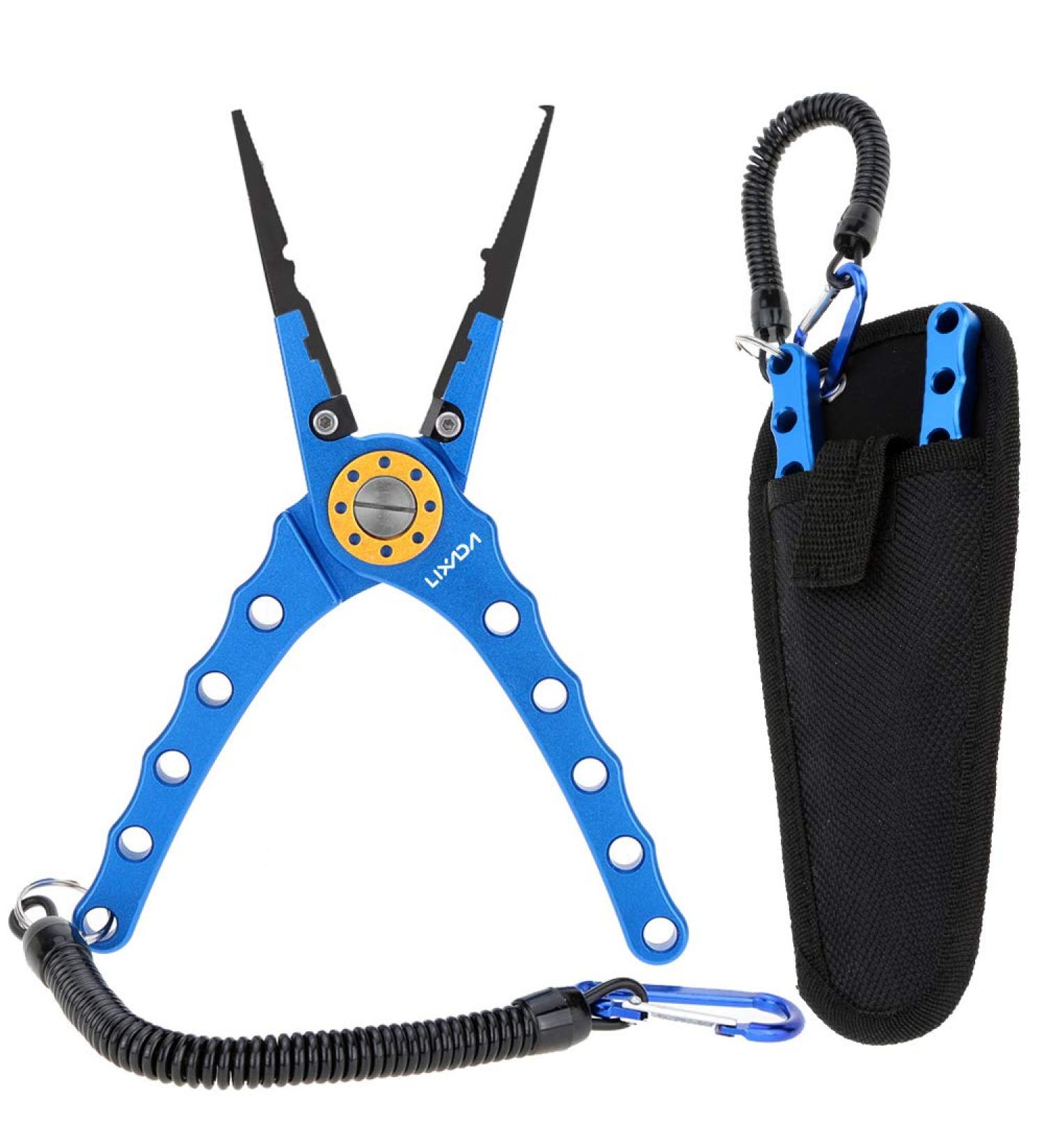 Lixada 20cm Multifunctional Fishing Pliers - Outdoor Line Cutter & Hook Remover Tackle Tool - Blue - Buy Online on SooperMarket.com