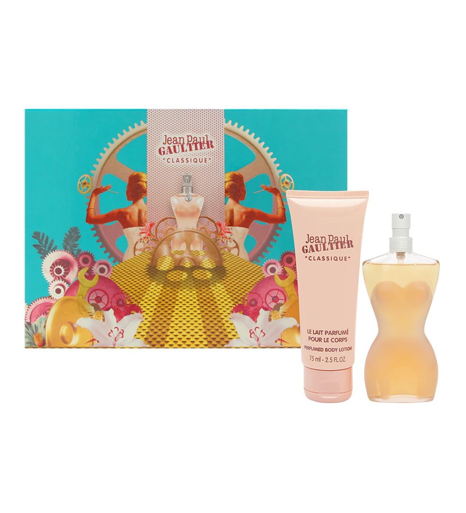 Jean Paul Gaultier Classique Gift Set 1.7oz (50ml) EDT + 2.5oz (75ml) Body Lotion 2 Piece Set - Buy Online on SooperMarket.com