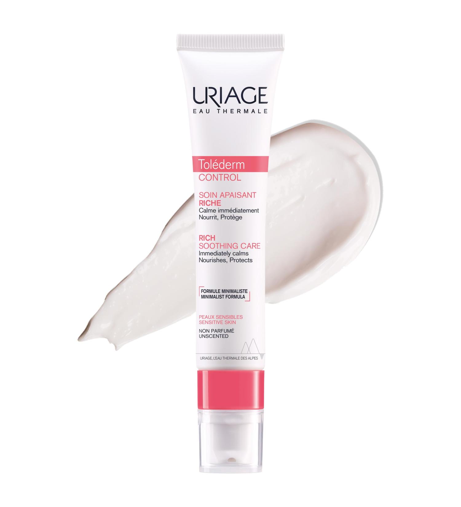 Uriage Tol derm Rich Face Soothing Cream for Intolerant Sensitive & Dry Skin 40ml - Soothes & Nourishes - Minimalist Formula for High-tolerance - No Preservatives & Fragrance Free - Buy Online on SooperMarket.com