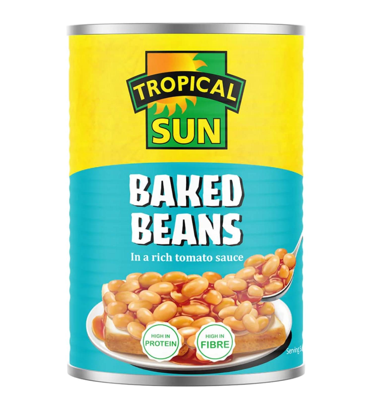 2 x Tropical Sun Baked Beans in Tomato Sauce 12 x 400g
