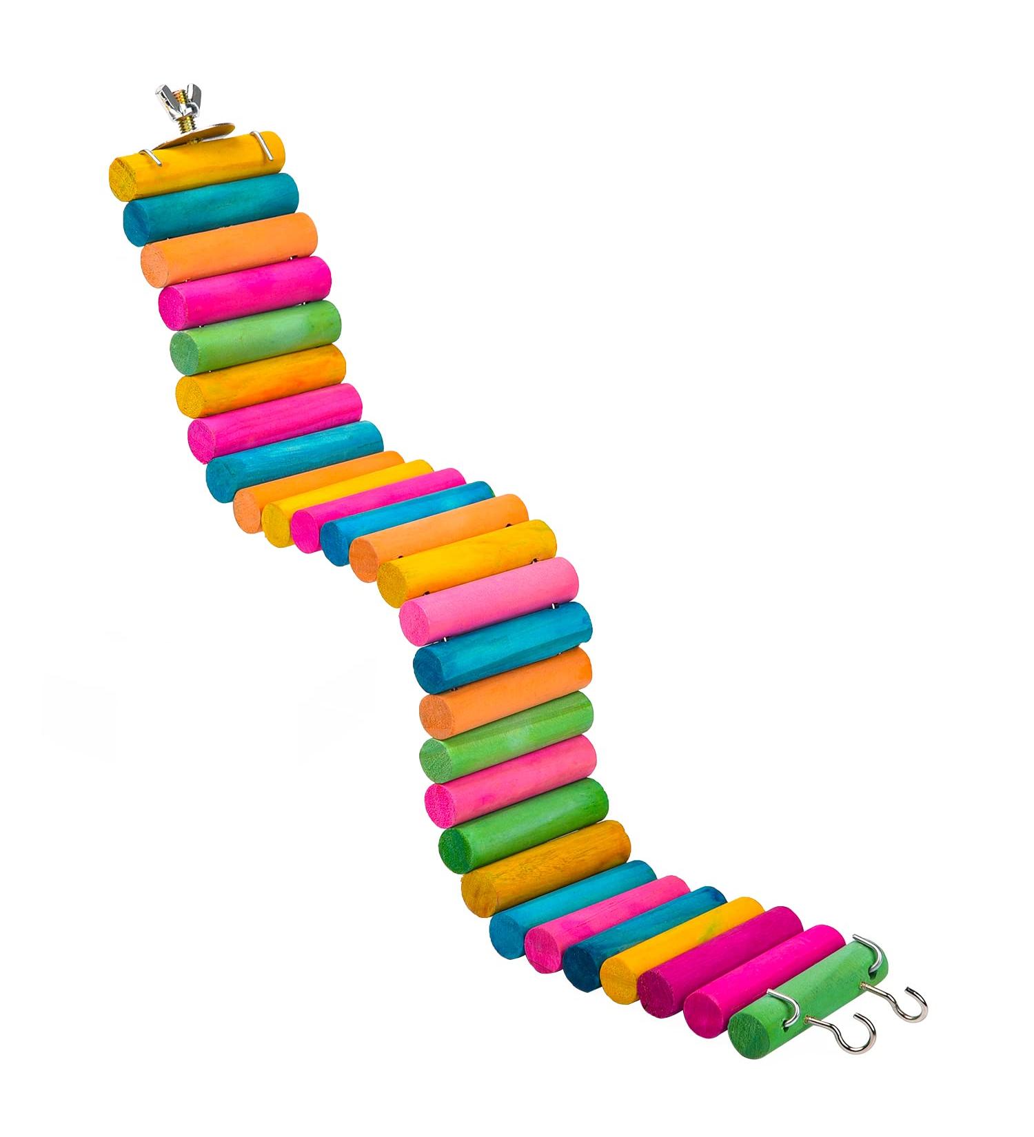 NAUZE Hamster Ladder Hamster Toys Hamster Entertainment Facilities Wooden Pet Ladder Ladder for Small Pet (Multicolor) Colour - Buy Online on SooperMarket.com