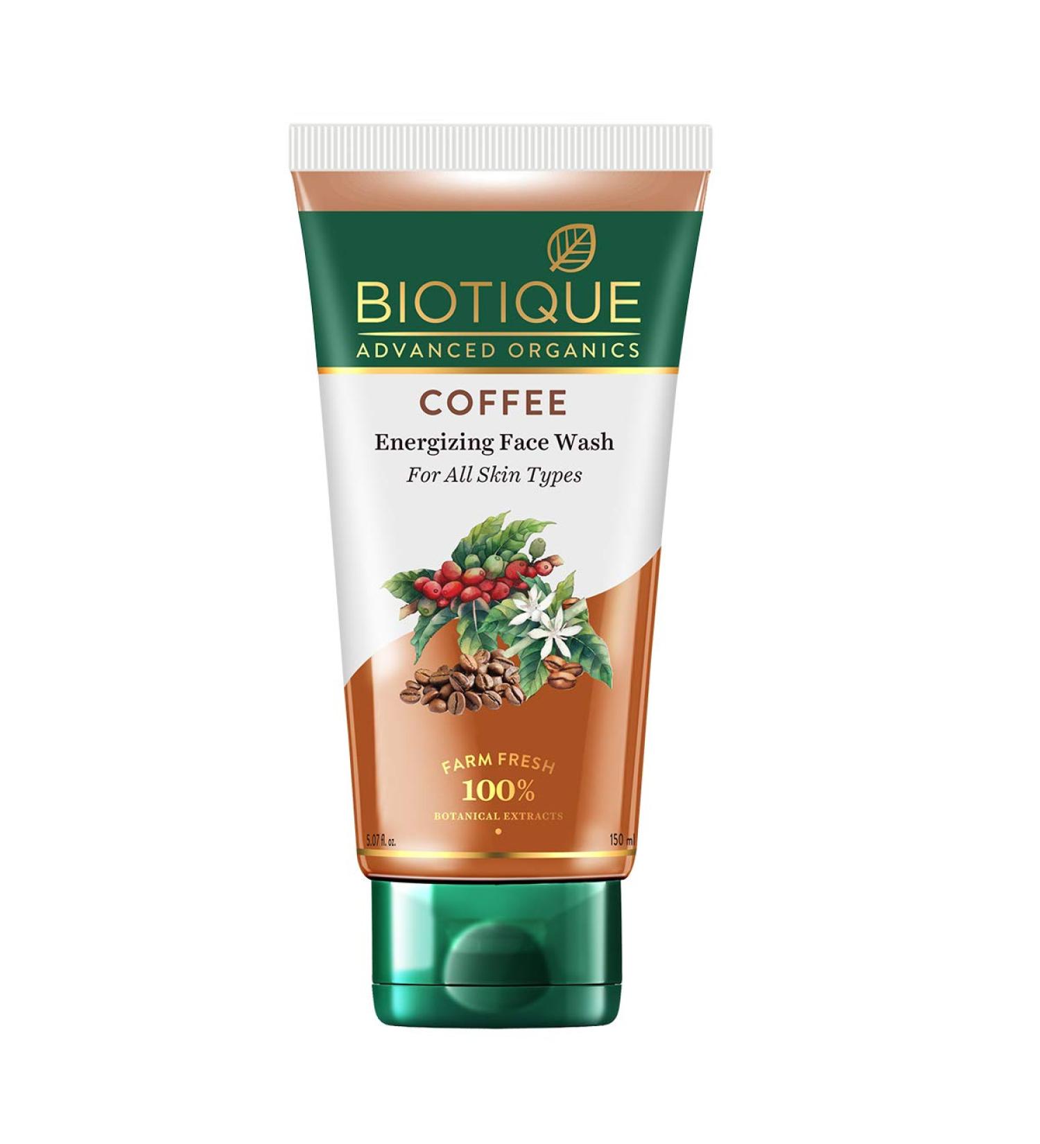 Buy Biotique Coffee Energizing Facial Wash - All Skin Types 150ml | International Shipping Available - Buy Online on SooperMarket.com