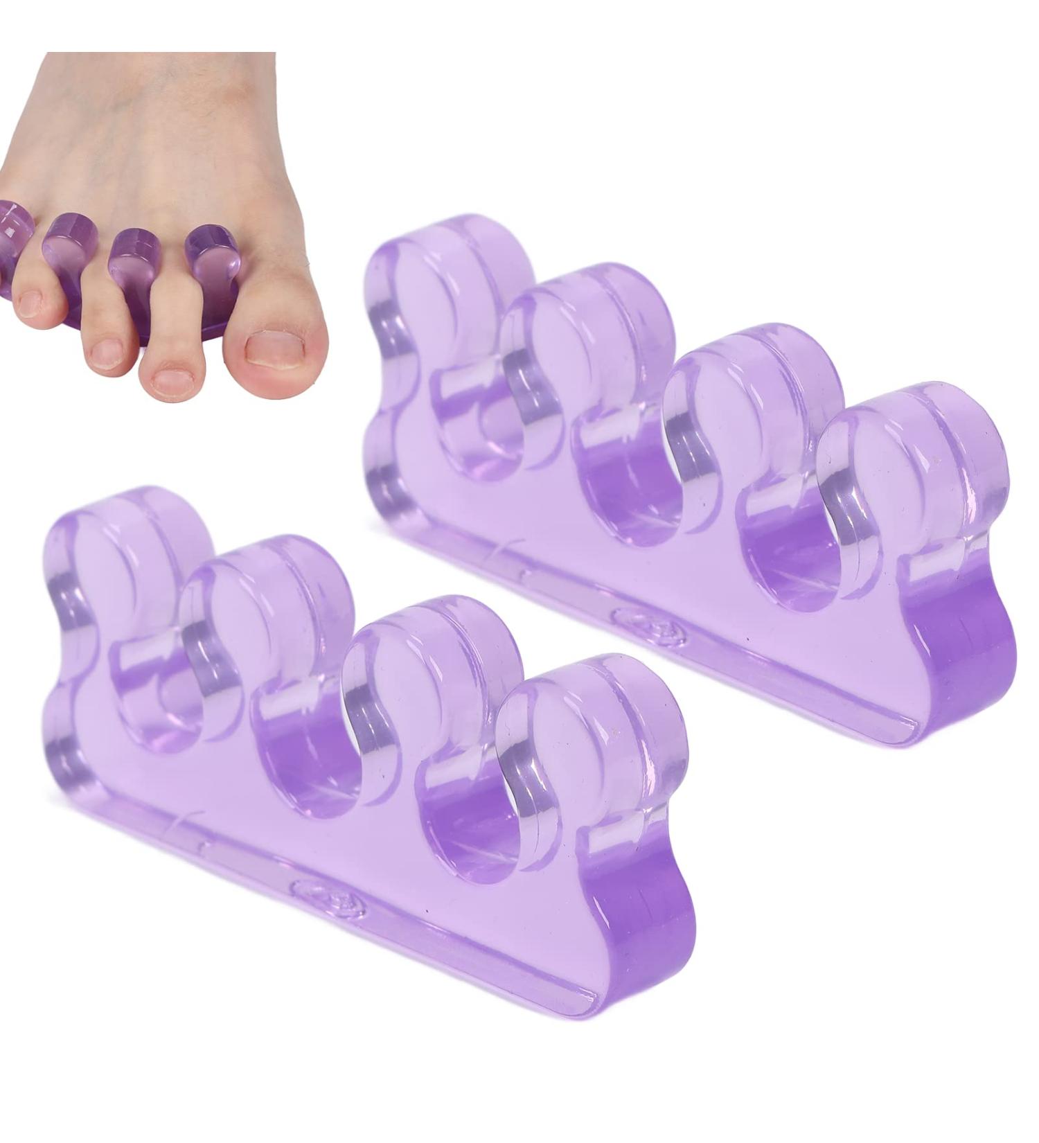 Pack of Purple Silica Gel Toe Separators Bunion & Hammer Toe Relief Stretchers | Best Toe Straighteners - Buy Online on SooperMarket.com