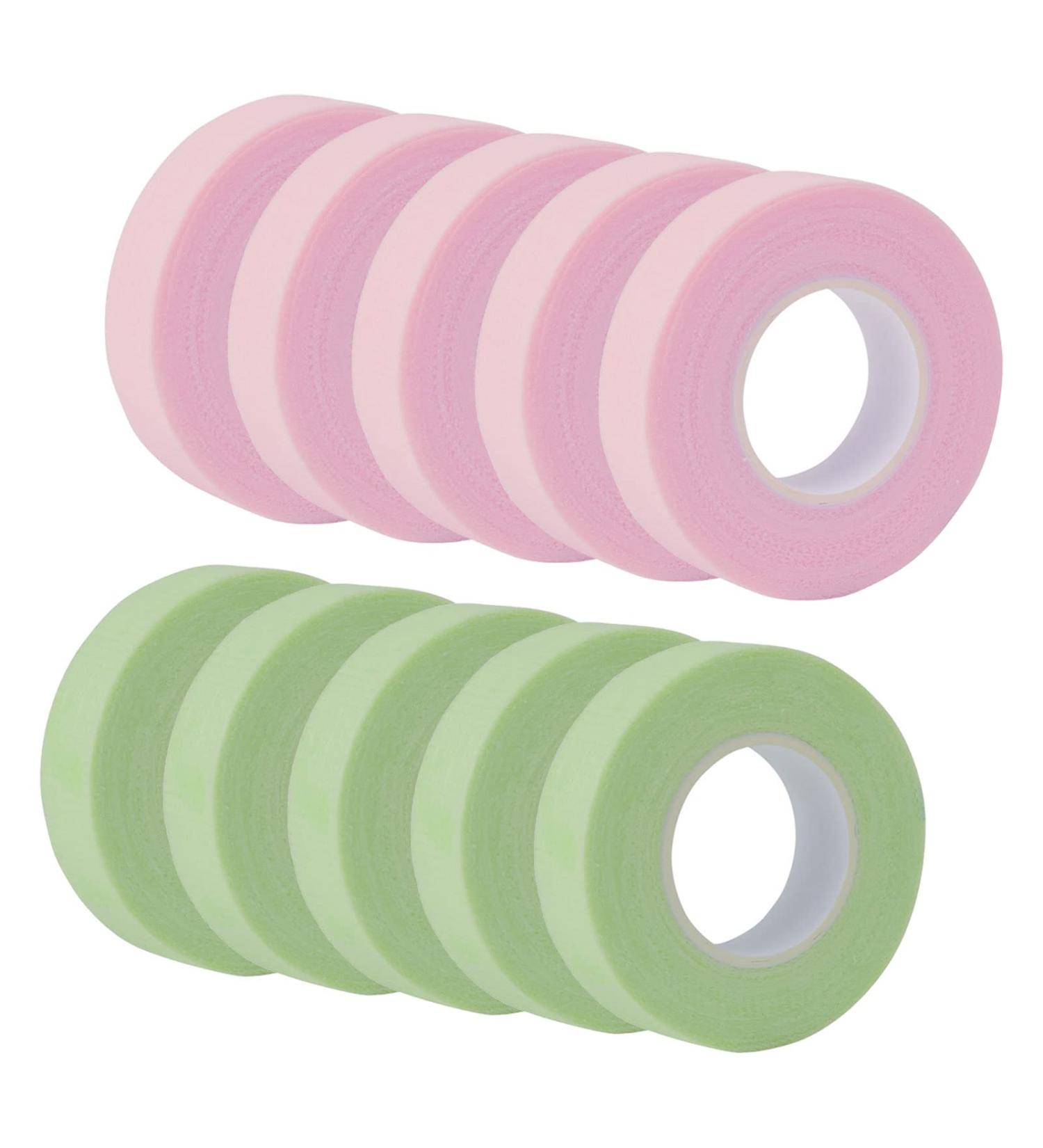 10 Rolls Adhesive Fabric Eyelash Extension Tape - Breathable Micropore Eyelash Tape for Extensions - 9m/10 Yards Each Roll - Multicolor | Best Quality Supplies - Buy Online on SooperMarket.com