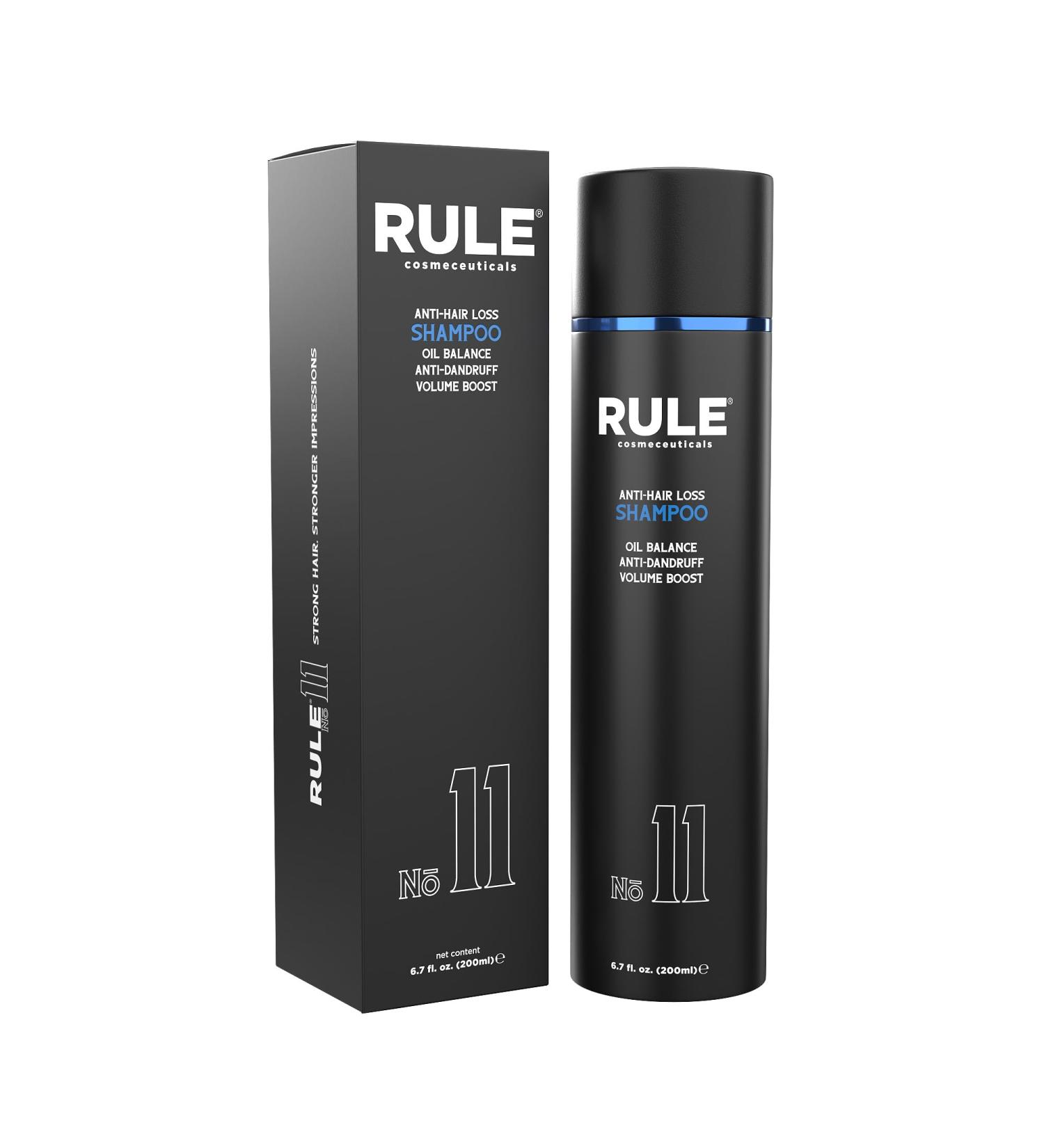 RULE Anti Hair Loss Shampoo & Anti Dandruff Shampoo for Men and Women - Herbal DHT Blocking Shampoo & Dry Scalp Treatment for Thinning Hair Hair Regrowth Itchy Scalp and Hair Thickening 6.7 fl oz
