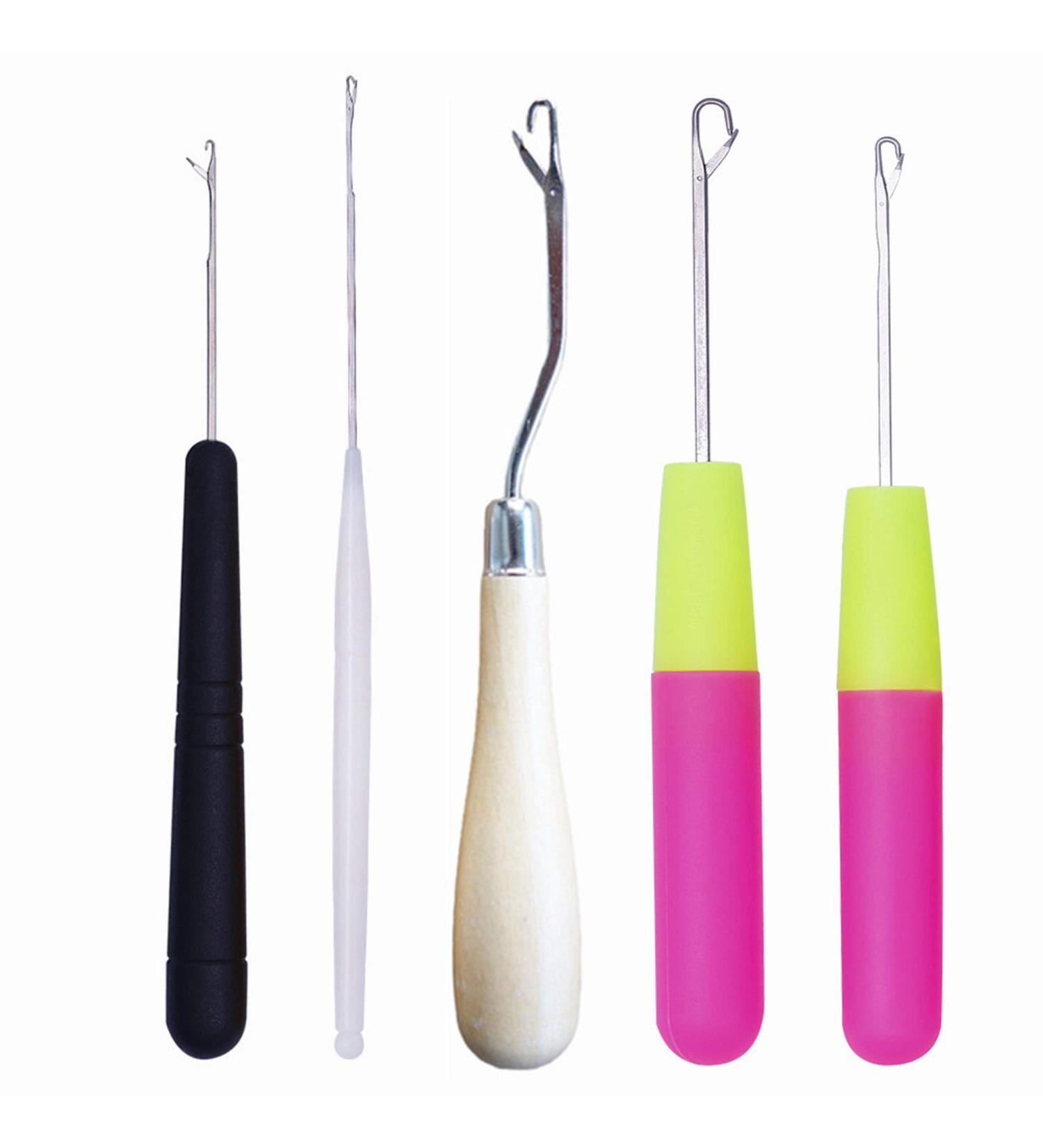 Pack of 5 Different Sizes Latch Hook Crochet Needle Hook Tools for Braid Hair Scarf Carpet Making and Other Crafts - Buy Online on SooperMarket.com