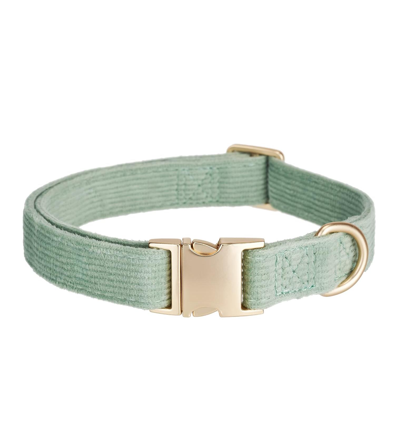 Yudote Ultra-Like Dog Collar for Small Dogs - Natural Cotton Cord for Sensitive Skin - Sage Green (1-Pack) - Buy Online on SooperMarket.com