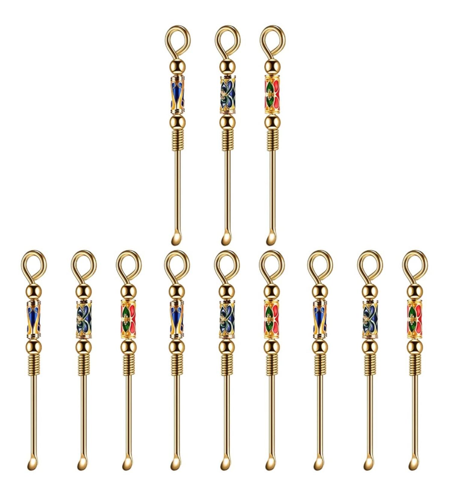 STOBAZA 12pcs Spatula Set for Kitchen and Ear Cleaning - Golden Spiral Pendant Tools for Adults and Men - Buy Online on SooperMarket.com
