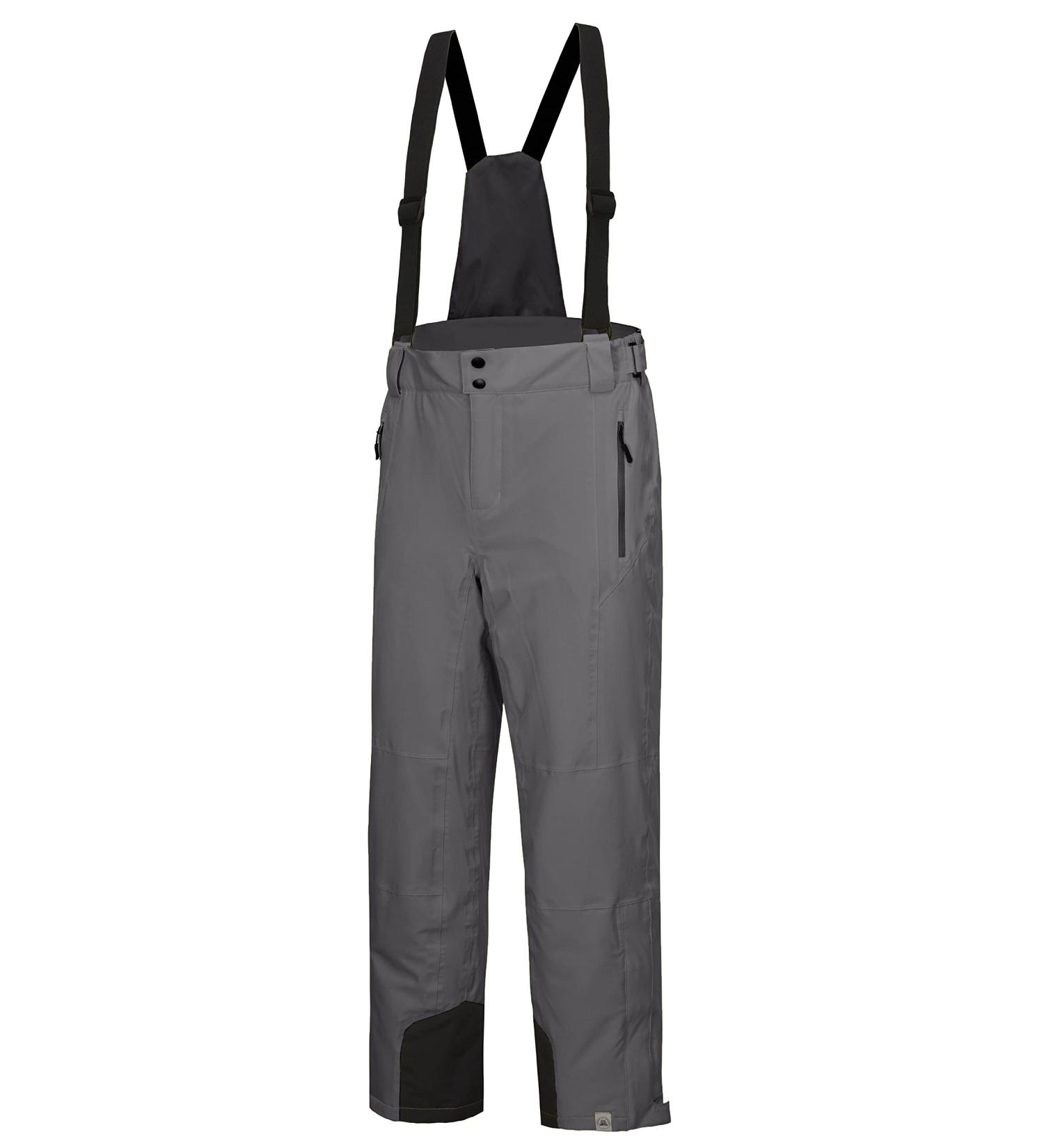 Mapamyumco Men's Waterproof Snow Ski Bib Pants - Windproof Heat-Insulating Mountaineering Gear (Gray) - Perfect for International Shipping - Buy Online on SooperMarket.com
