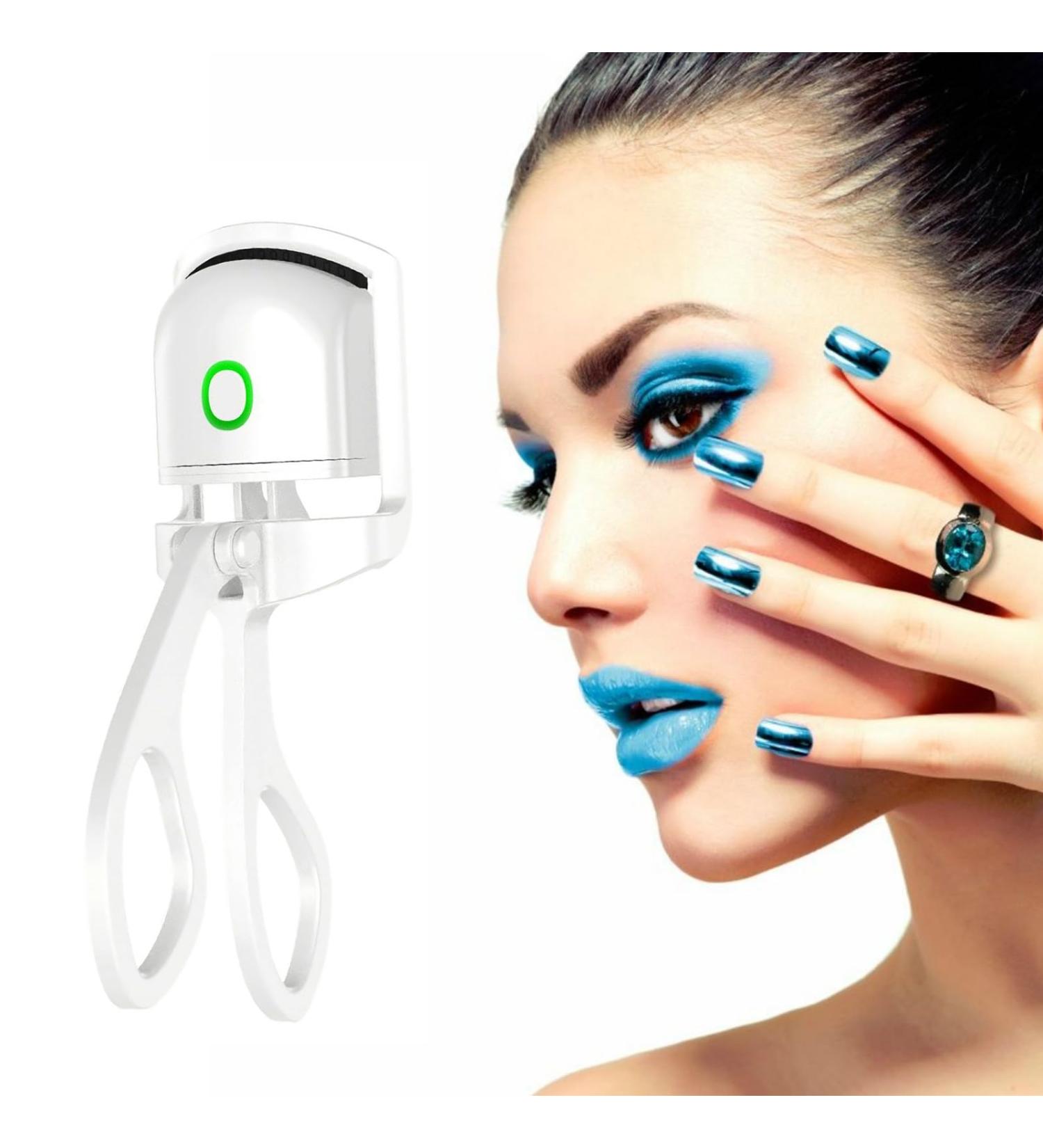 Heated Eyelash Curler - DOPI Electric Curlers with 2 Heating Modes Quick Pre-Heat Perfect Gift for Women & Girlfriend (White - Buy Online on SooperMarket.com