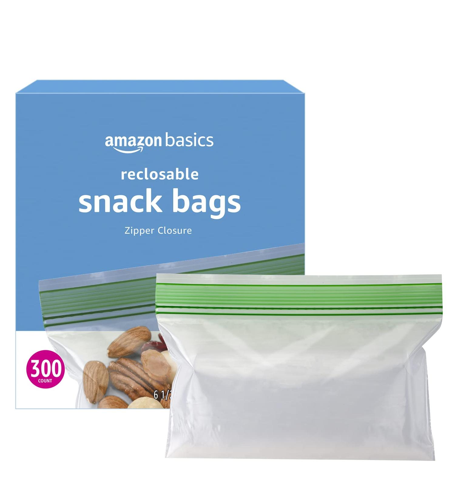 Amazon Basics Snack Storage Bags 300 Count - Best Quality Snacking Solution for On-The-Go - Previously Solimo - Buy Online on SooperMarket.com