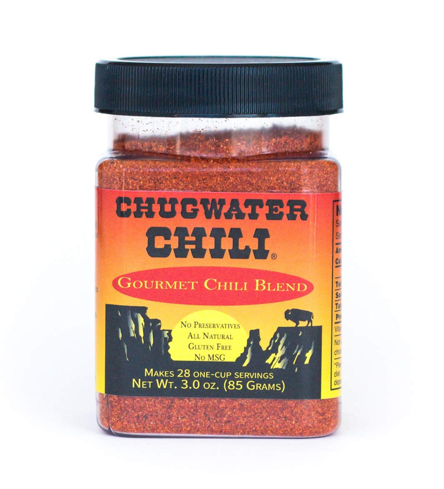 Chugwater Chili Gourmet Seasoning Mix | Wyoming State Championship Recipe | Gluten Free, No MSG, All Natural | 3oz Tub - Buy Online on SooperMarket.com