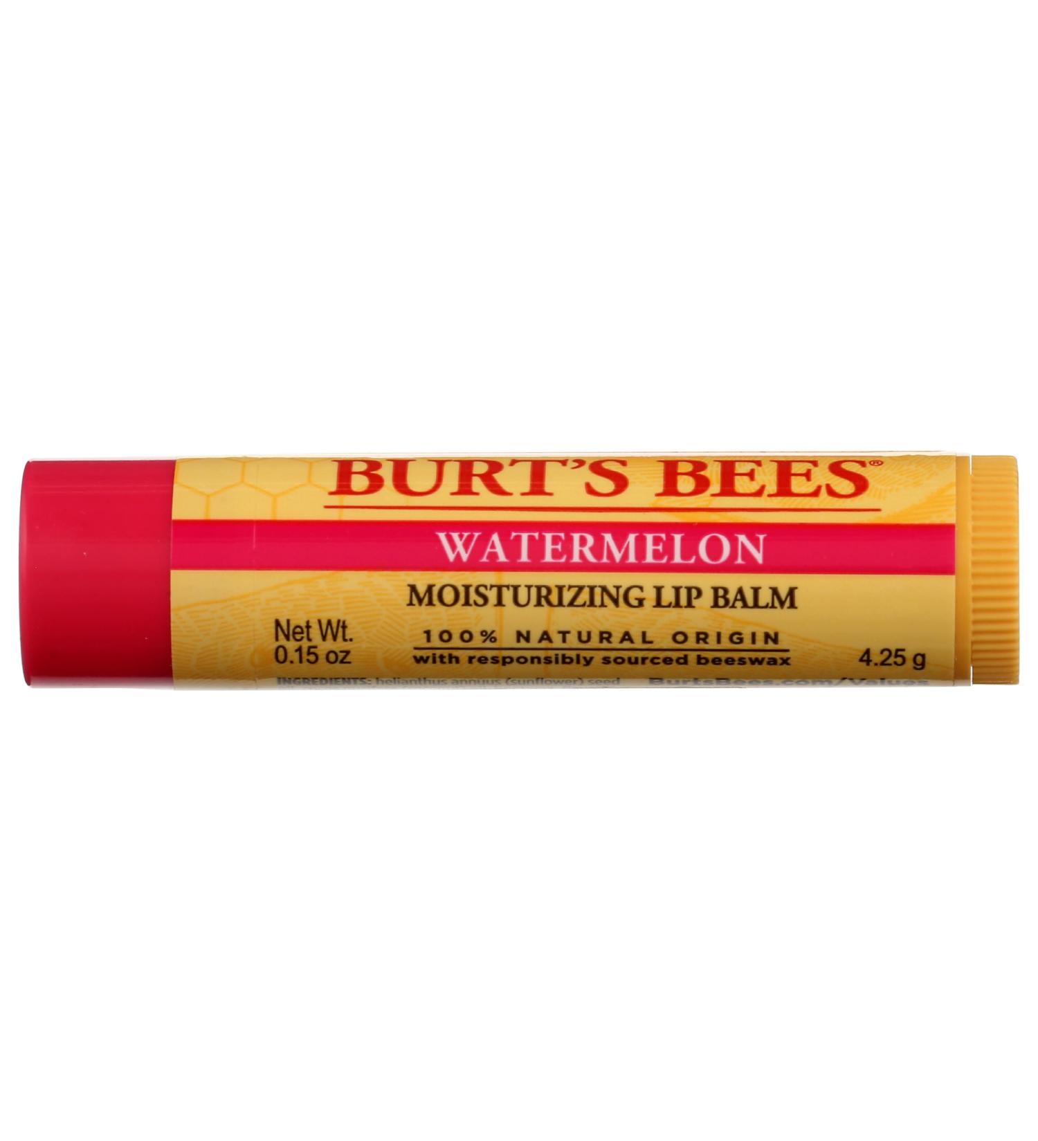 Burts Bees Watermelon Lip Balm - Hydrating Lip Care 0.15 OZ | Shop Internationally - Buy Online on SooperMarket.com