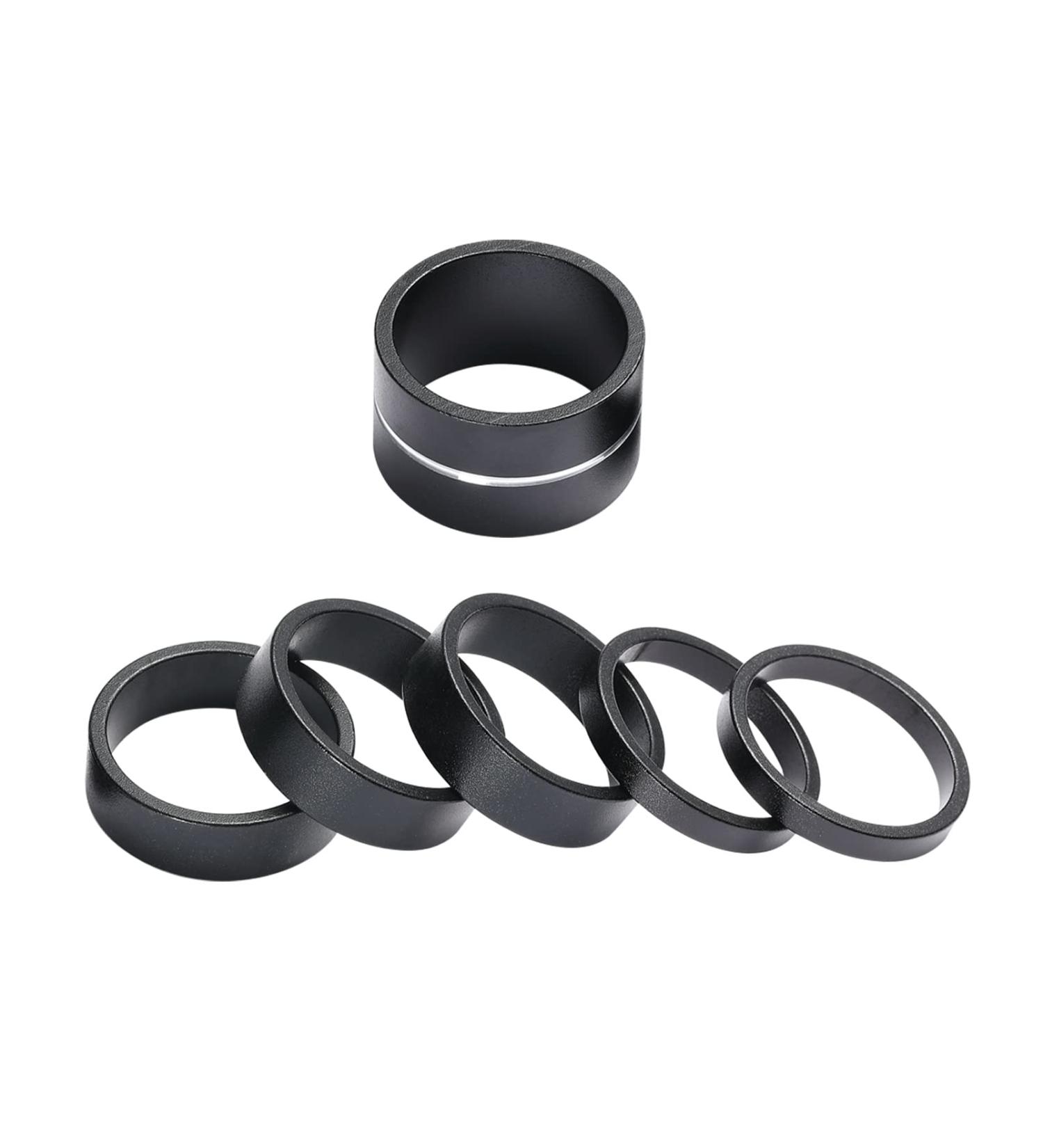 Boenoea 1-1/8 Inch Bicycle Headset Spacer - Aluminium Alloy/Carbon Fiber - Black - Buy Online on SooperMarket.com