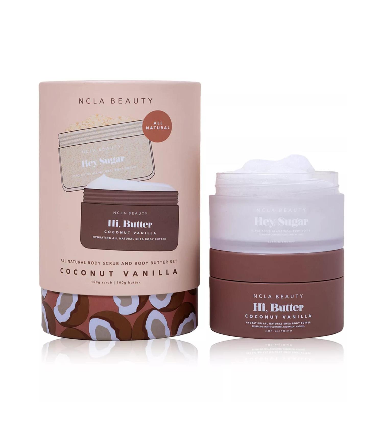 NCLA Coconut Vanilla Body Care Discovery Set | Vegan & Cruelty-Free Skincare (Body Scrub + Body Butter) - International Shipping Available - Buy Online on SooperMarket.com
