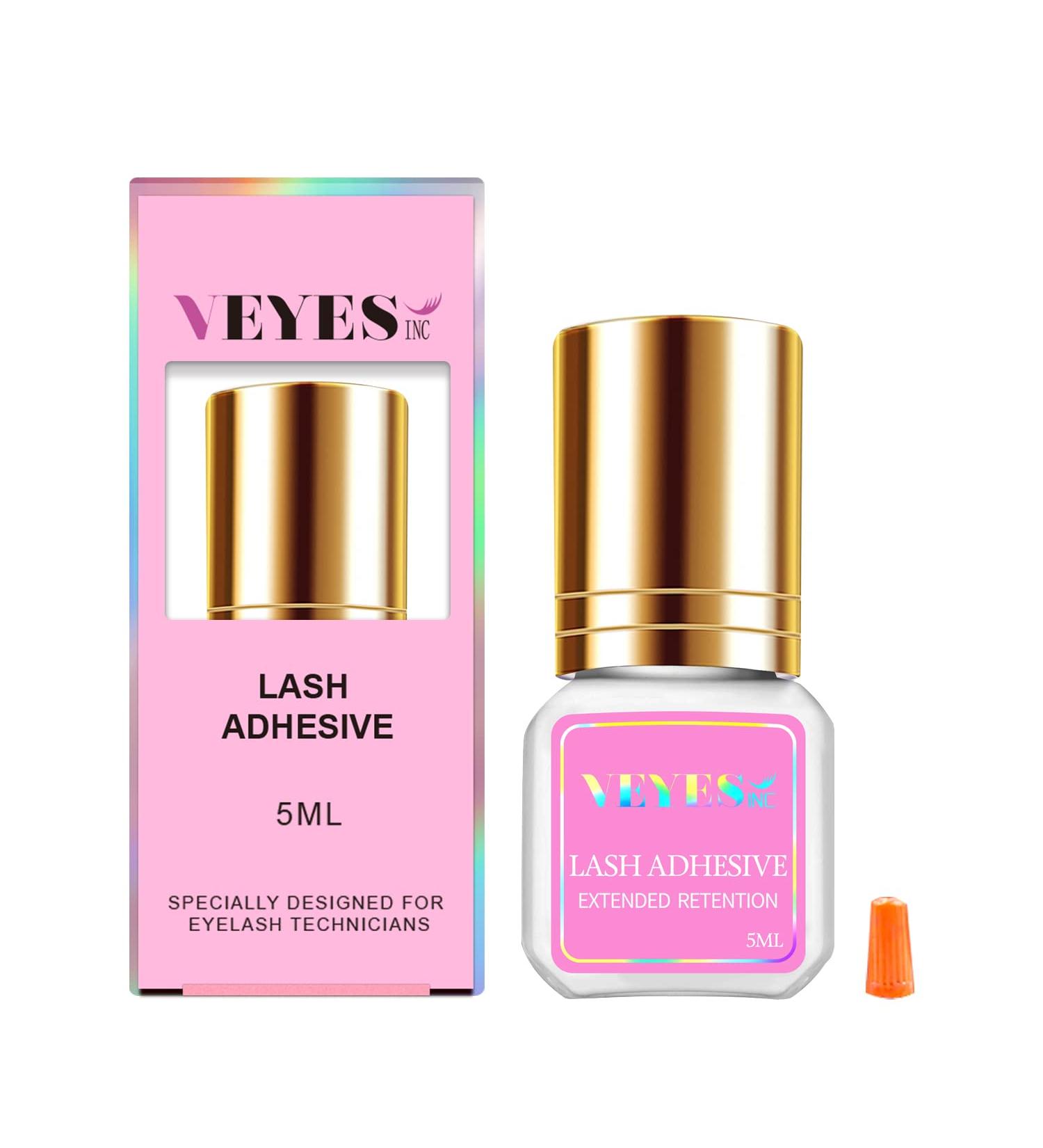 VEYES INC Lash Glue 5 ML - 1-2 Sec Drying Time - 8 Weeks Bond - Professional Black Eyelash Extension Adhesive - Buy Online on SooperMarket.com