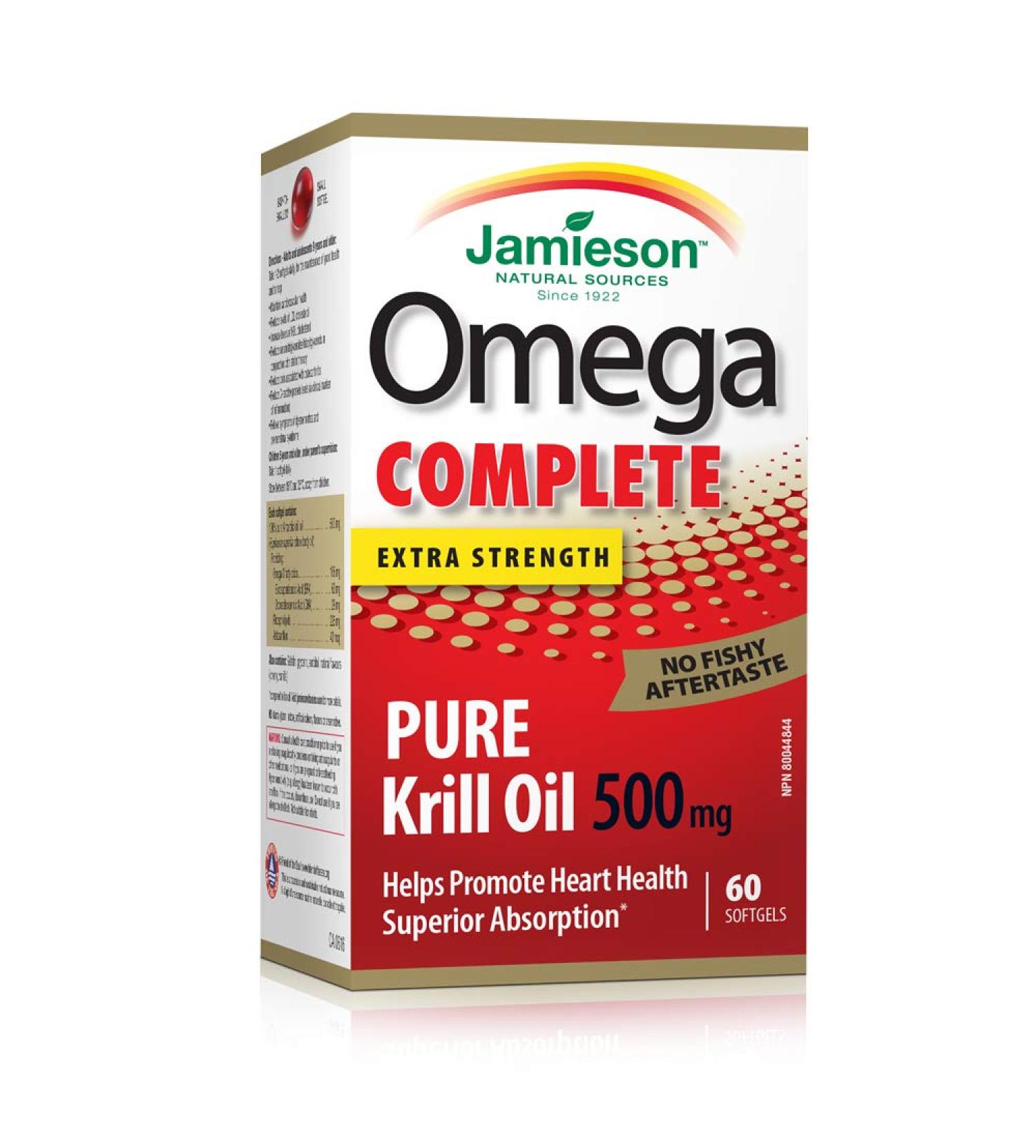 Jamieson Omega Complete Super Krill 500mg 60's 60 Softgels 60 count (Pack of 1) - Buy Online on SooperMarket.com