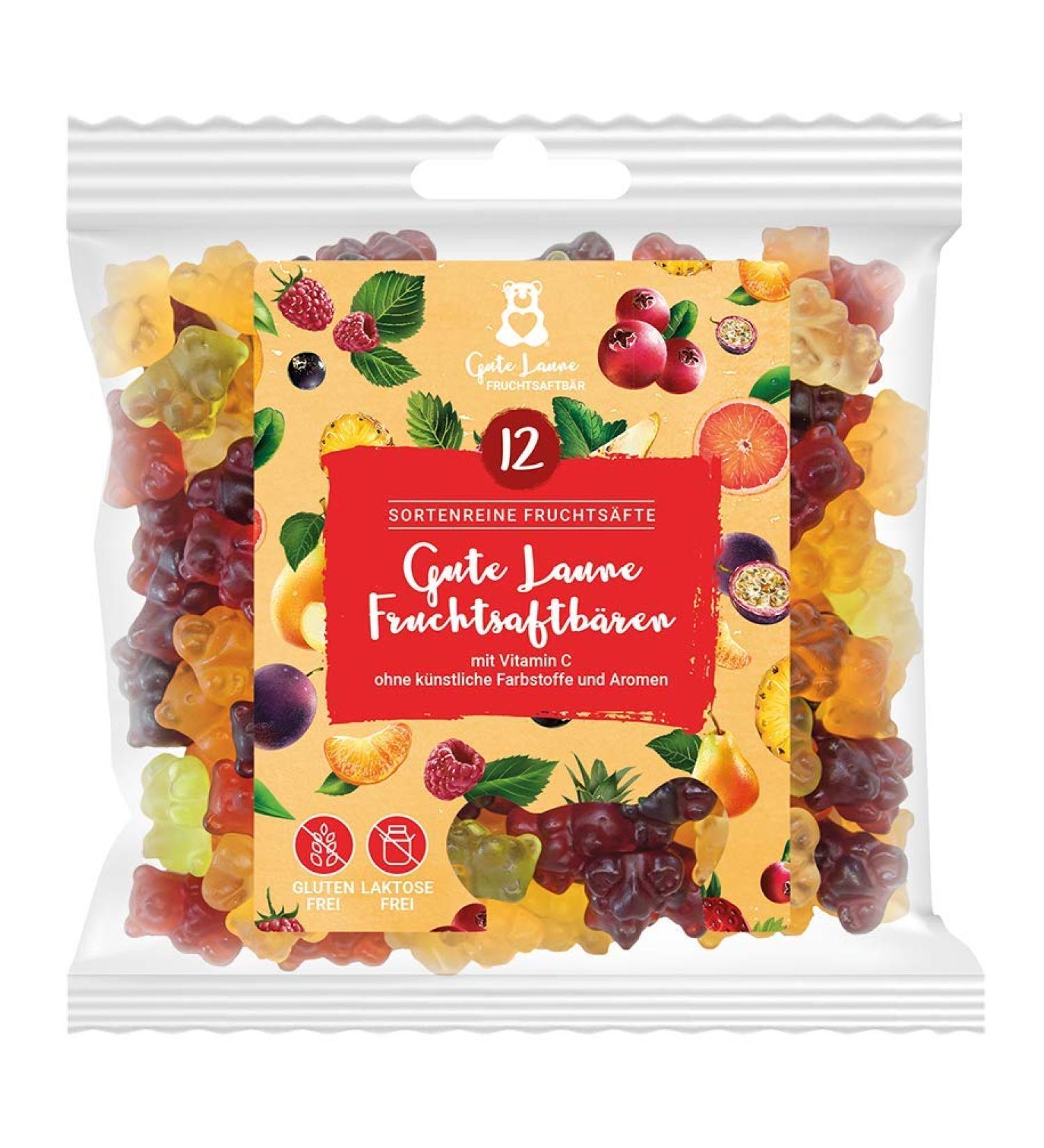 Naschlabor Good Mood Fruit Juice Bear - 20% Pure Fruit Juices | Gluten & Lactose-Free 150g Pack | No Artificial Dyes or Flavor Enhancers - Buy Online on SooperMarket.com