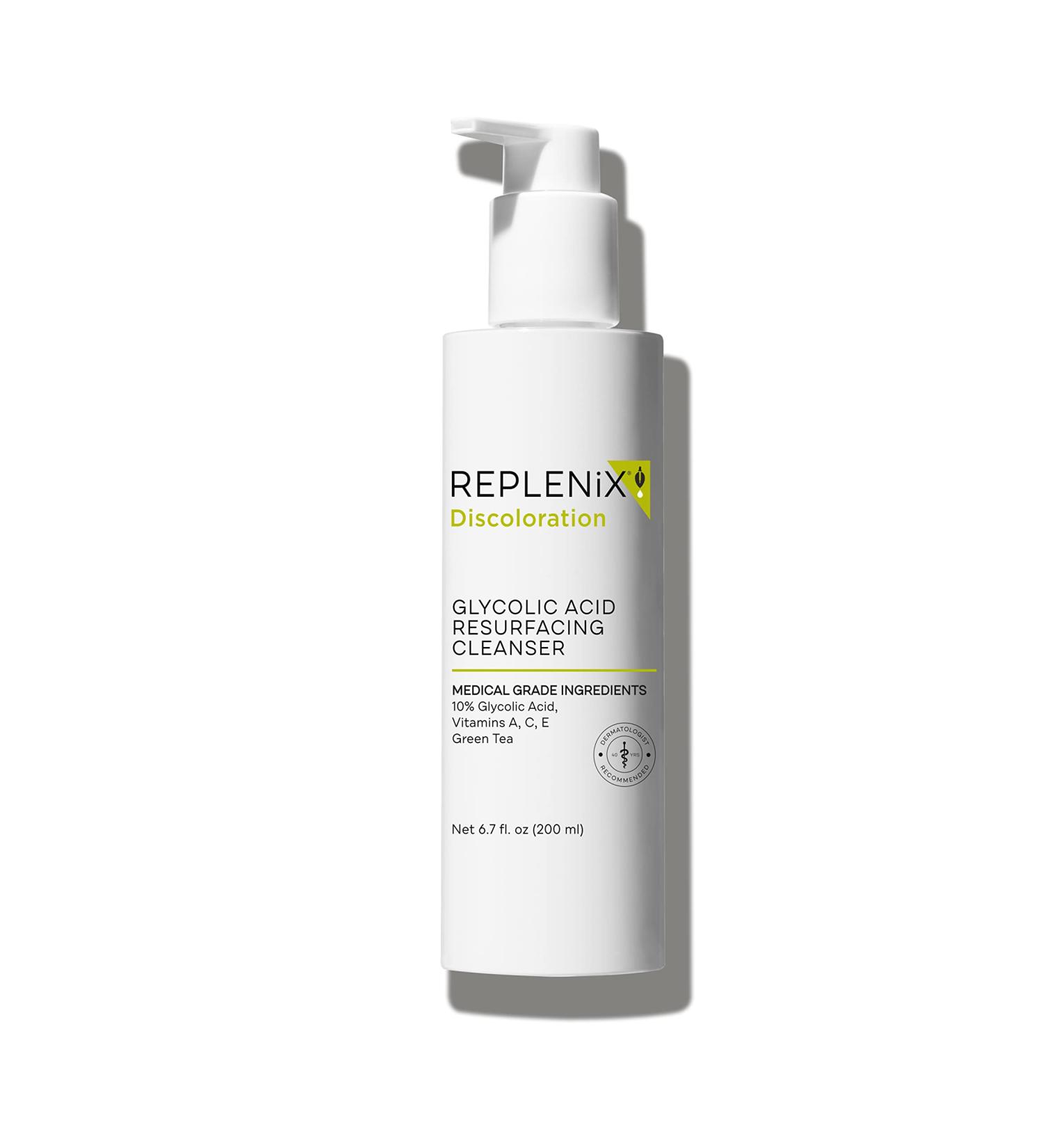 Replenix Glycolic Acid Resurfacing Cleanser - Medical Grade Exfoliating Face Wash | Brightens Skin, Minimizes Pores & Evens Skin Tone | 6.7 oz - Buy Online on SooperMarket.com