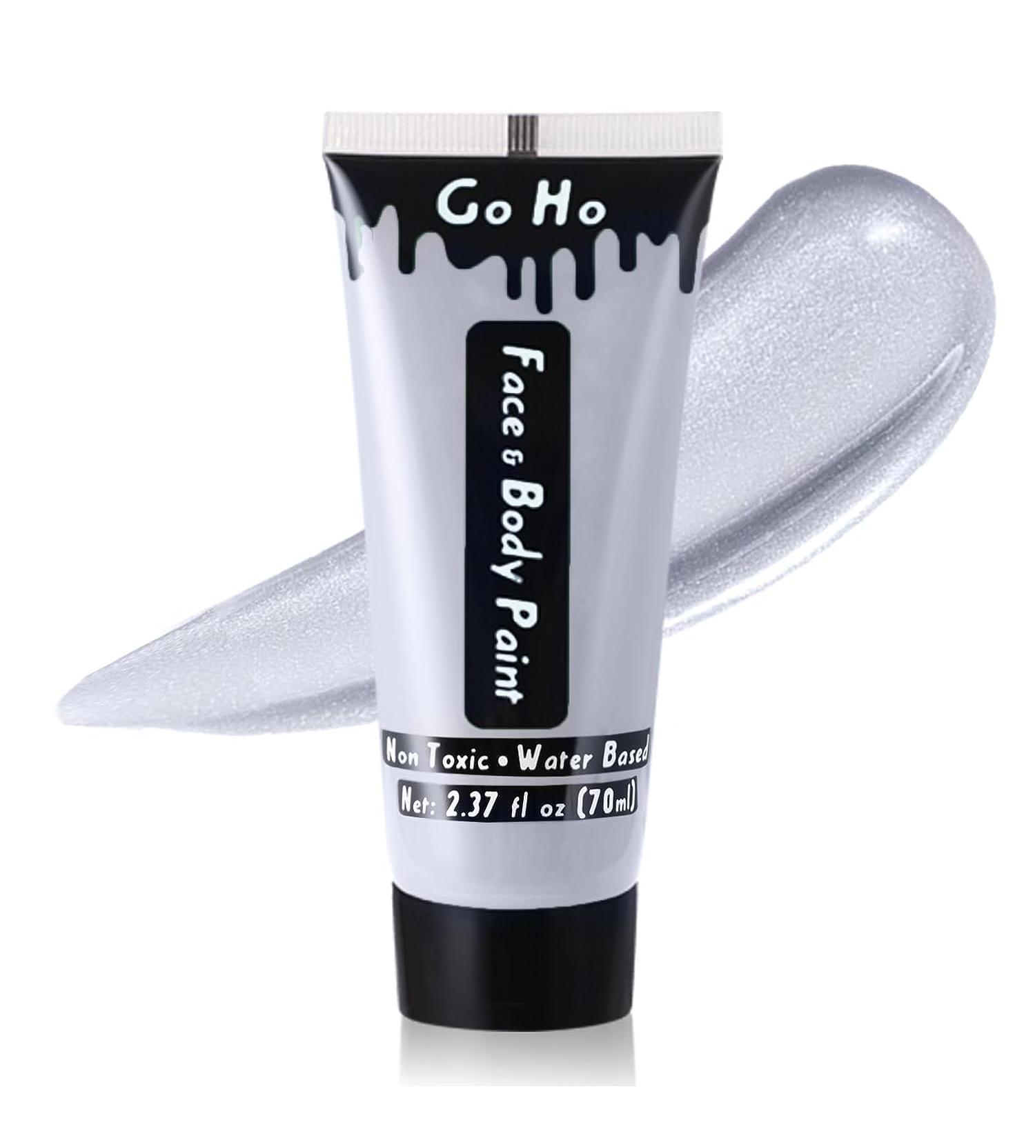 Go Ho Pearl Silver Face Body Paint 2.37 oz - Water Based Cream for SFX Cosplay & Halloween Makeup - Buy Online on SooperMarket.com