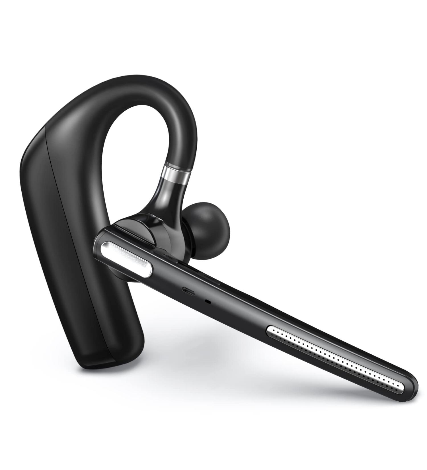 Ngsod Bluetooth Headset- Wireless Headset with Microphone | 90 Days Standby, 110 Hours Talktime | Bluetooth Earpiece for Cell Phone, Tablet, Laptop | Headphones for Trucker, Driver, Business - Buy Online on SooperMarket.com