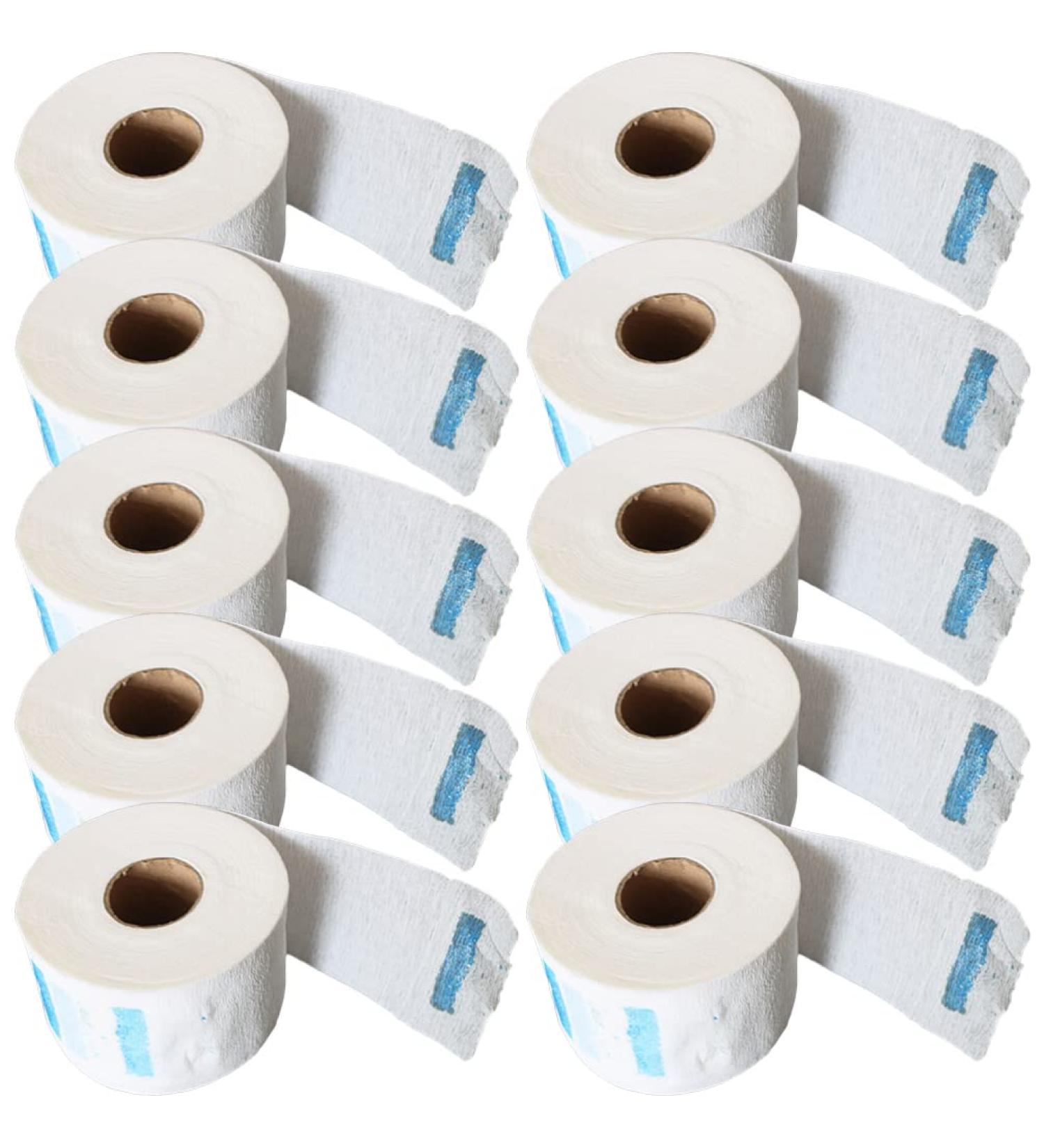 FOMIYES 10 Rolls Scarf Neck Paper Disposable Flexible Neck Strips Salon Neck Band Neck Protection Papers Collar Paper for Hair Cutting Neck Tape Stretchy White Elastic Roll Paper - Buy Online on SooperMarket.com