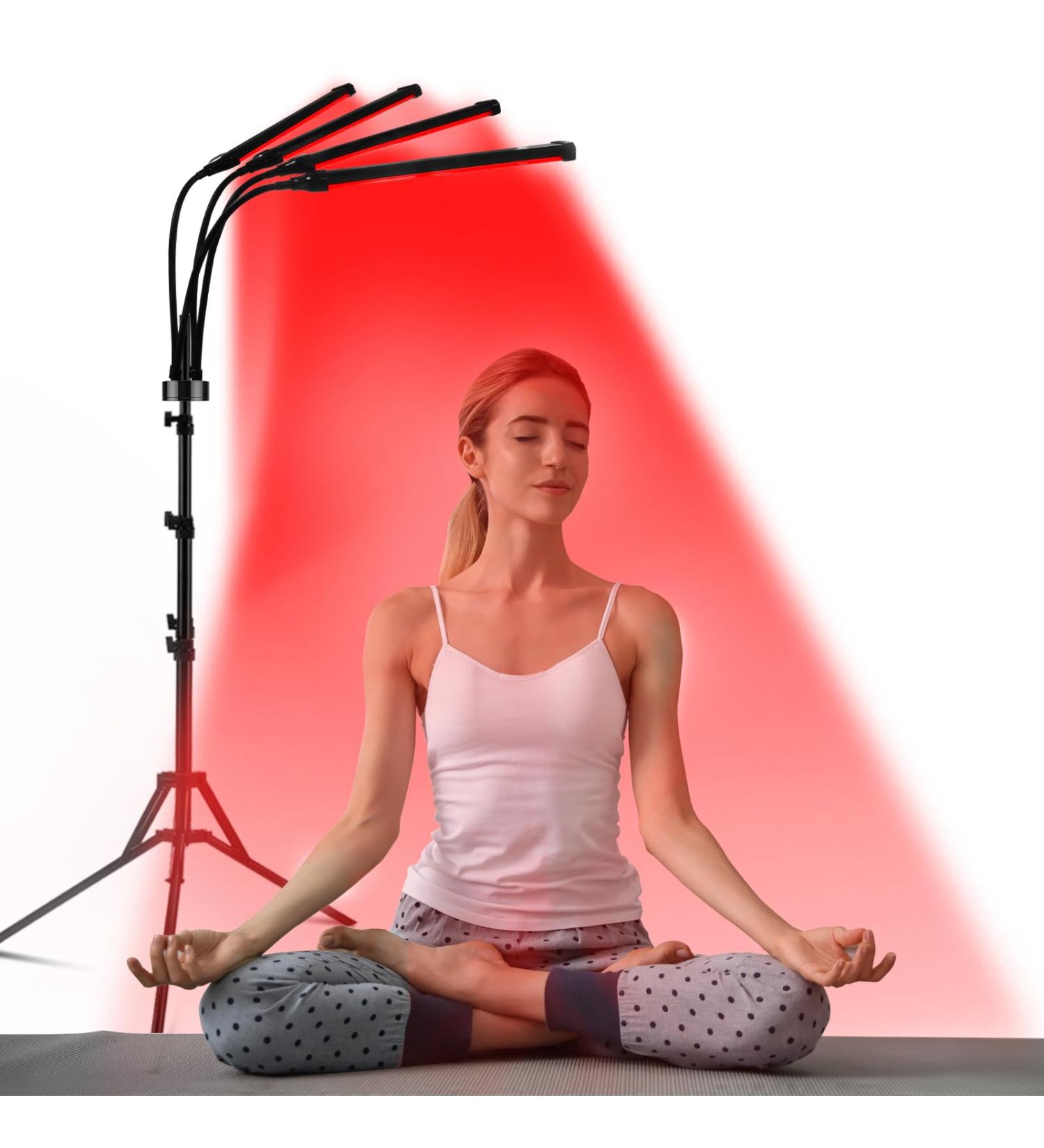 Red Light Lamp 180LEDs Red Light Lamp with Stand 660nm Red Light & 850nm Near Infrared Light with Timer for Body at Home - Buy Online on SooperMarket.com