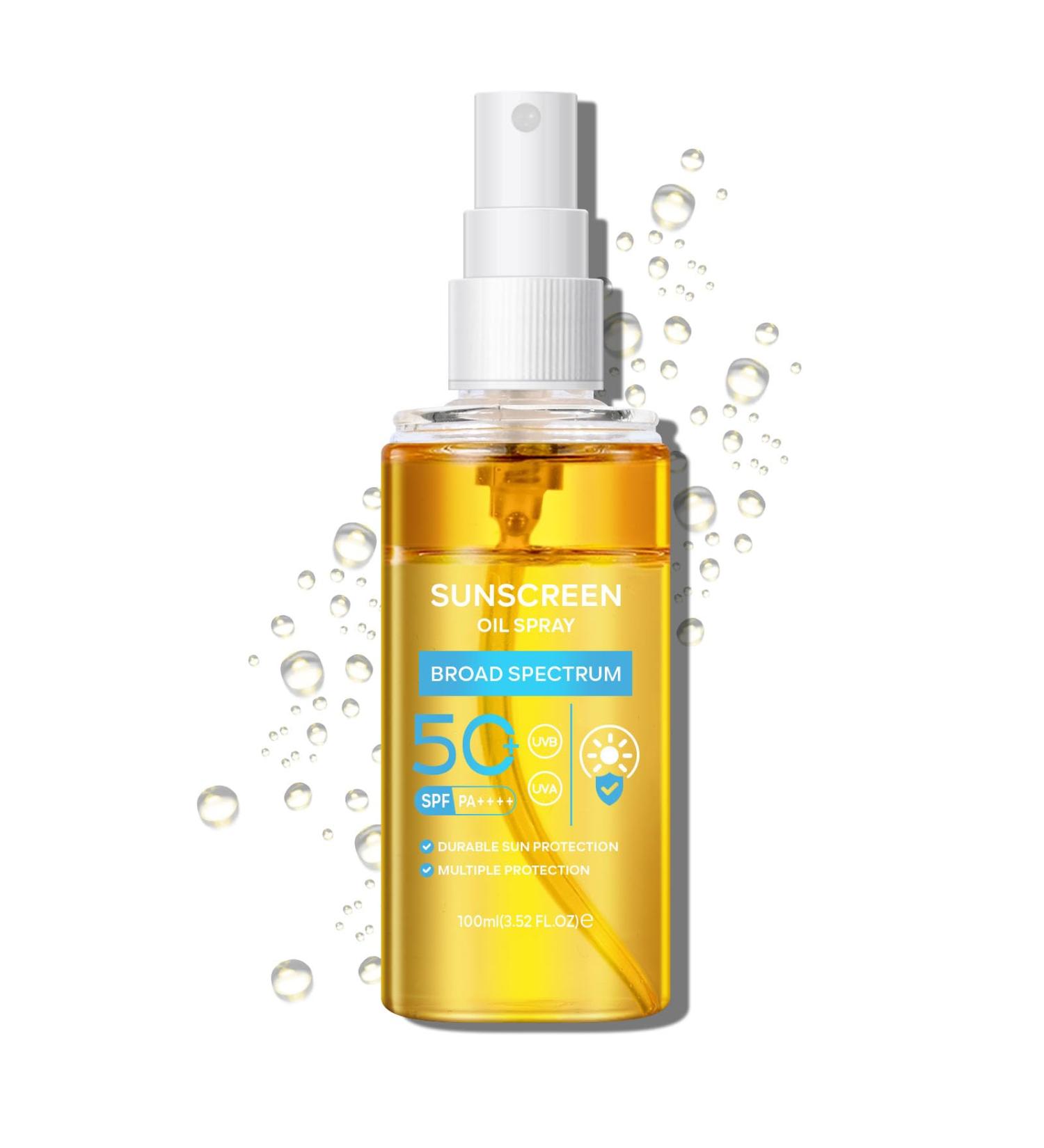 SPF 50 Oil Sunscreen Spray - Broad Spectrum Hydrating UV Protection | SPF Glow Oil Mist 100ML - Buy Online on SooperMarket.com