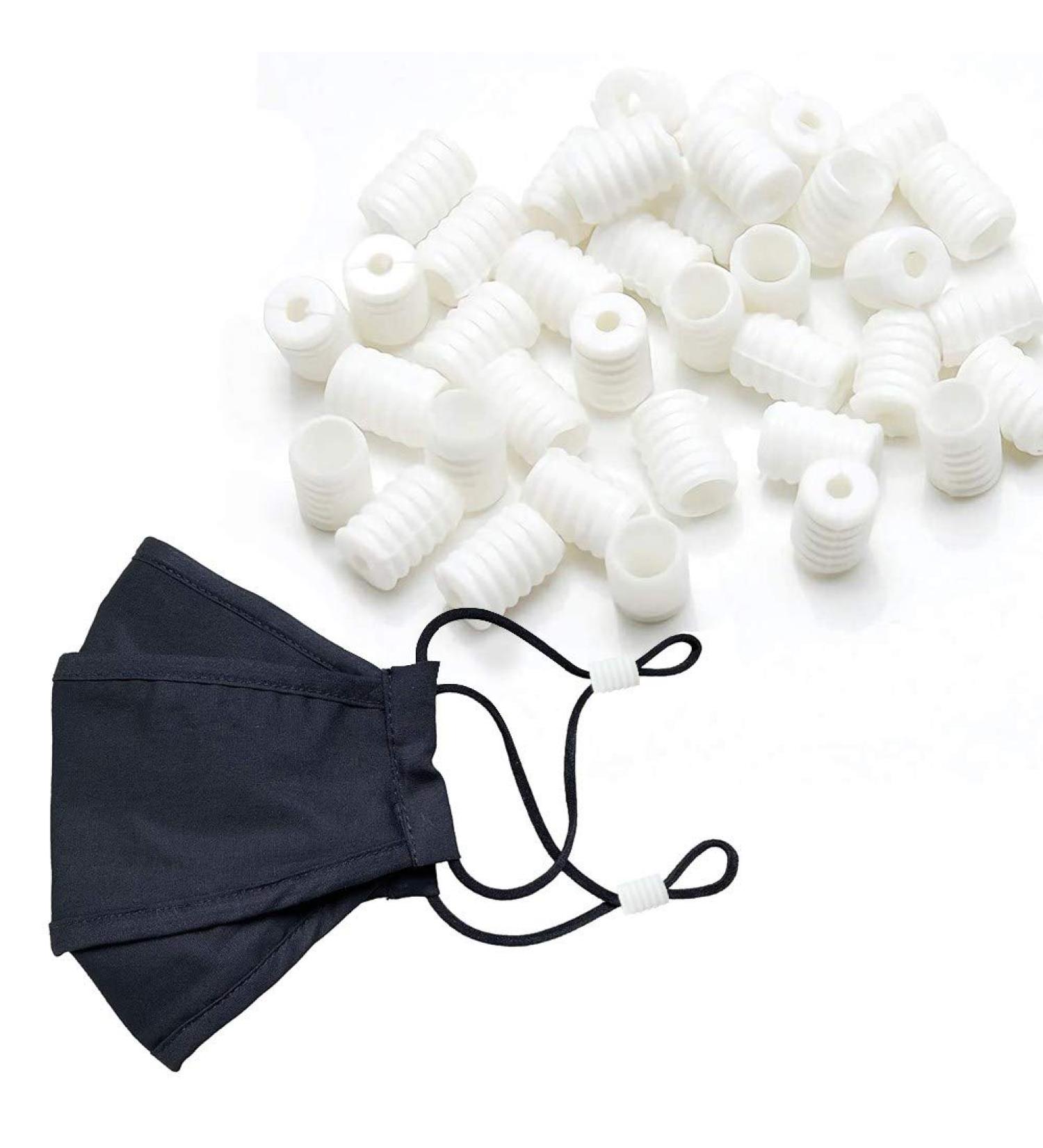 GBSYU 200 PCS Cord Locks for Mask  Elastic Adjuster Silicone Cord Stopper No Slip Earloop Toggles for Drawstring Buckle Clasp Spring  for Drawstrings Elastic Cord Adjuster Non-Slip Stopper  White - Buy Online on SooperMarket.com