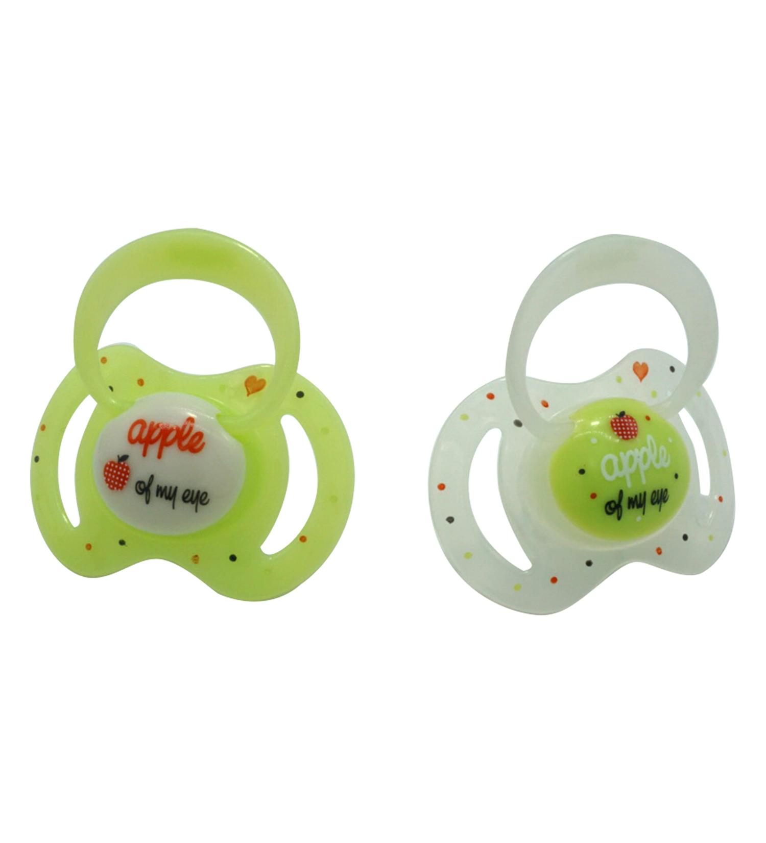 SRV Hub 2 Pack Glow in the Dark Pacifiers for Newborns - BPA Free Non-Toxic Ideal for Babies 0-6 Months (Green) - International Shipping Available - Buy Online on SooperMarket.com