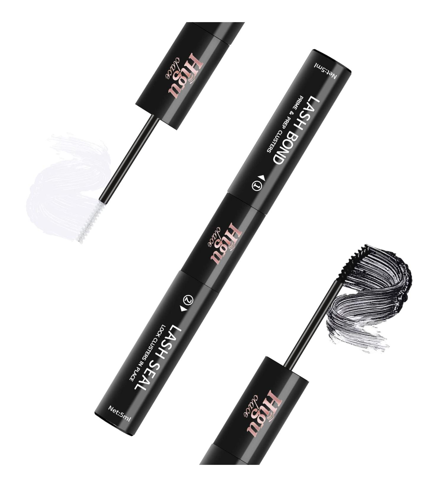 Higu Eyelash Glue - Strong Hold Black Lash Bond & Seal 48-72 Hour Waterproof 2-in-1 Eyelash Sealer 5ml Each - Perfect for DIY at Home (1 Pack) - Buy Online on SooperMarket.com