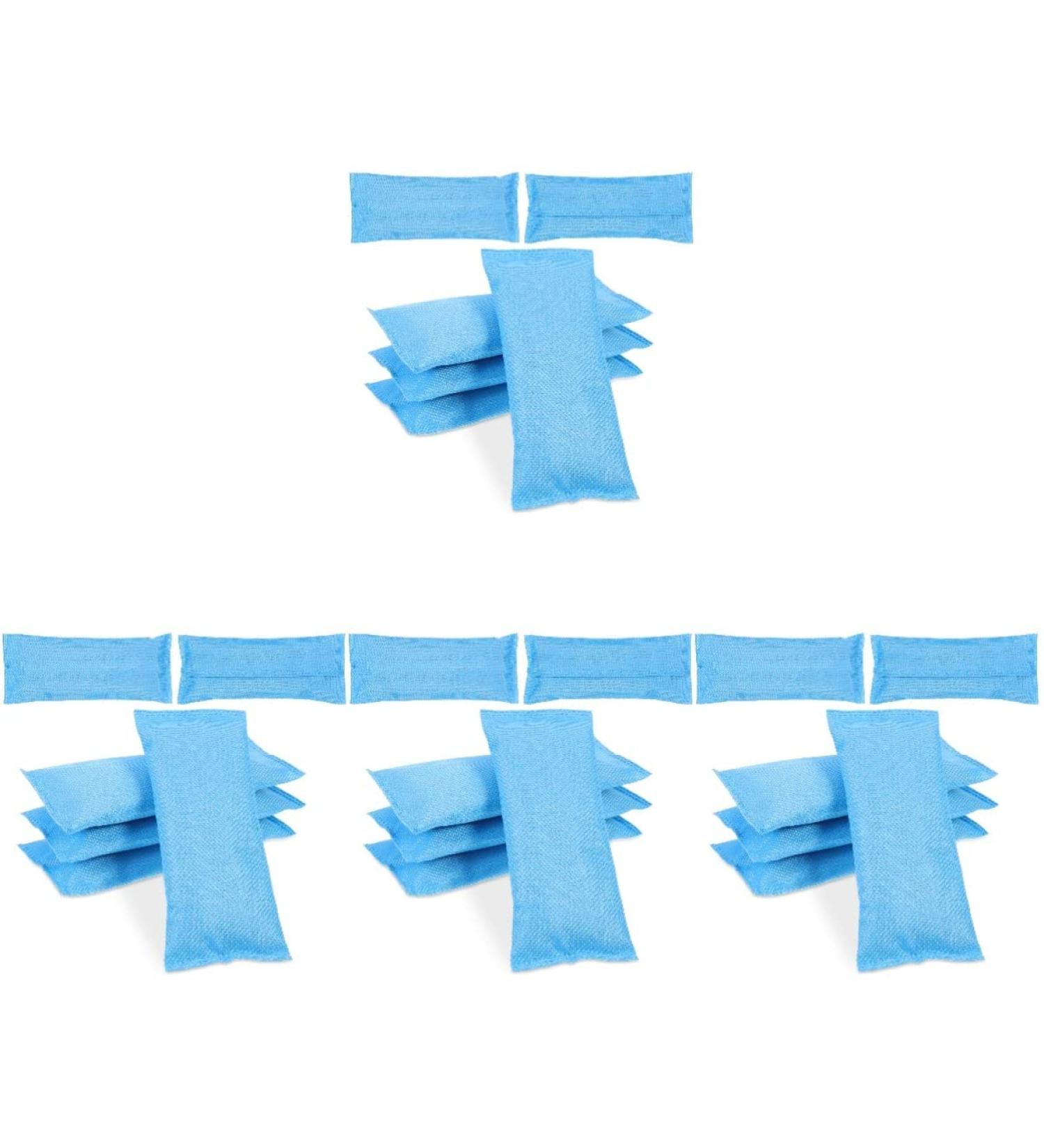 Frcolor 24-Piece Blue Deodorizer Bags | Freshen Home Car & Basement | Activated Charcoal Pet Odor Control - Buy Online on SooperMarket.com