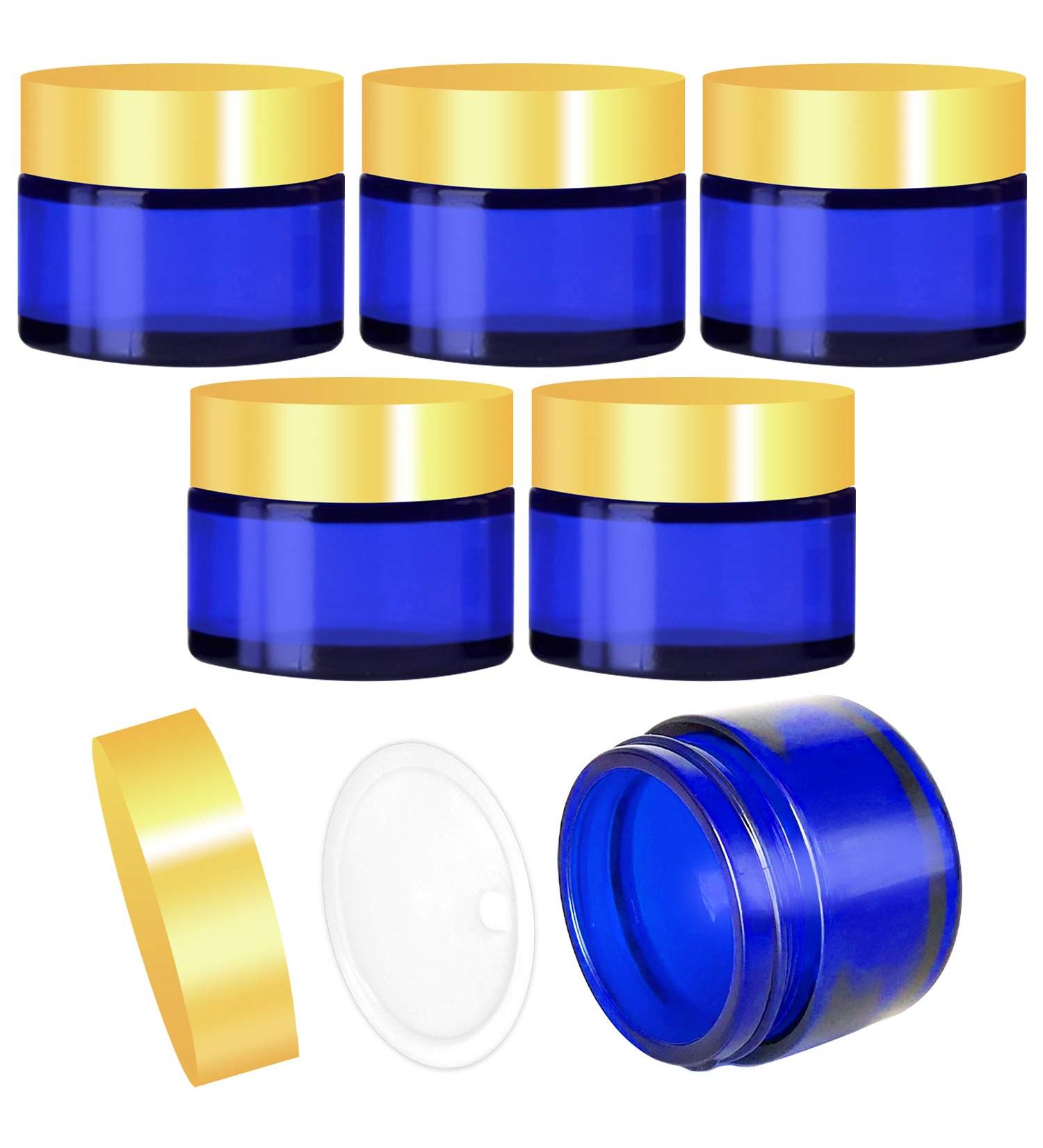 Cisolen 6-Piece Empty Glass Cosmetic Container Set - 30ml Cream Cans with Lid & Liner for Creams Lotions & Essential Oils - Ideal for International Shipping - Buy Online on SooperMarket.com