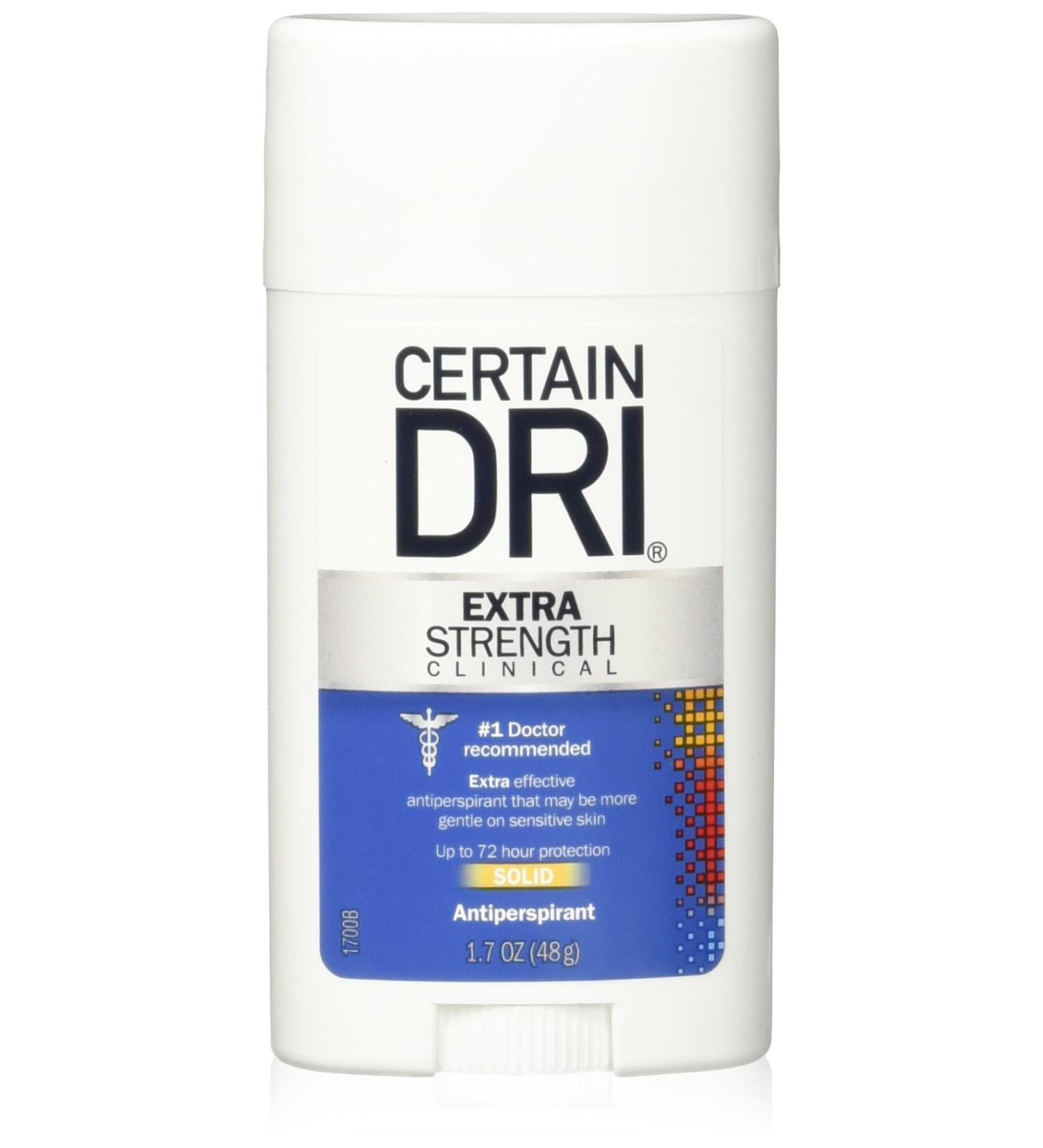 Certain Dri Solid Anti-Perspirant (4 Pack) 1.7 Ounce (Pack of 4)
