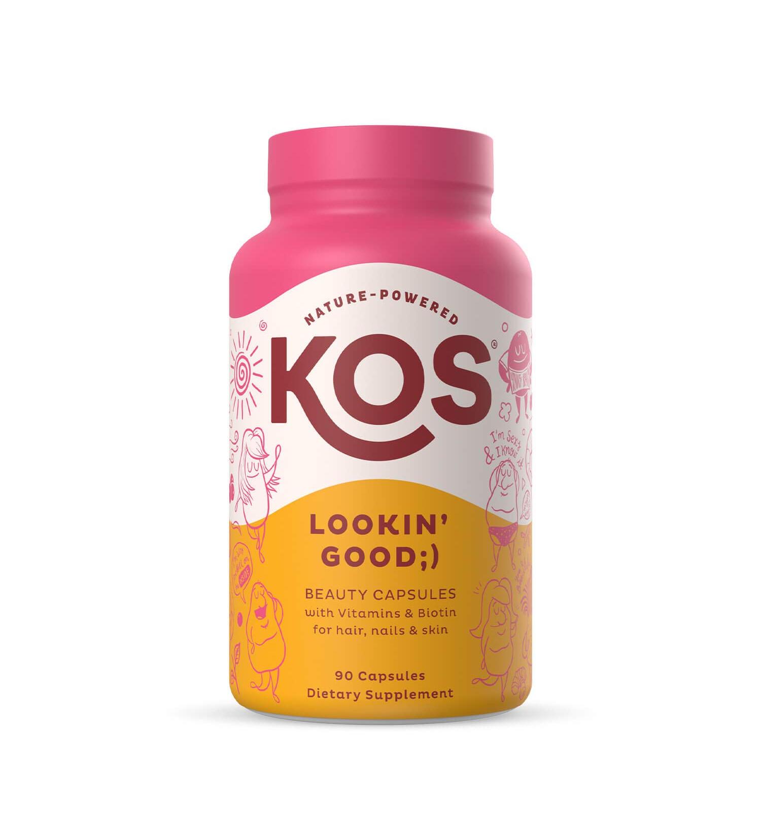 KOS Lookin Good Beauty Capsules - 90 Nutrient-Rich Capsules for Radiant Skin - Buy Online on SooperMarket.com