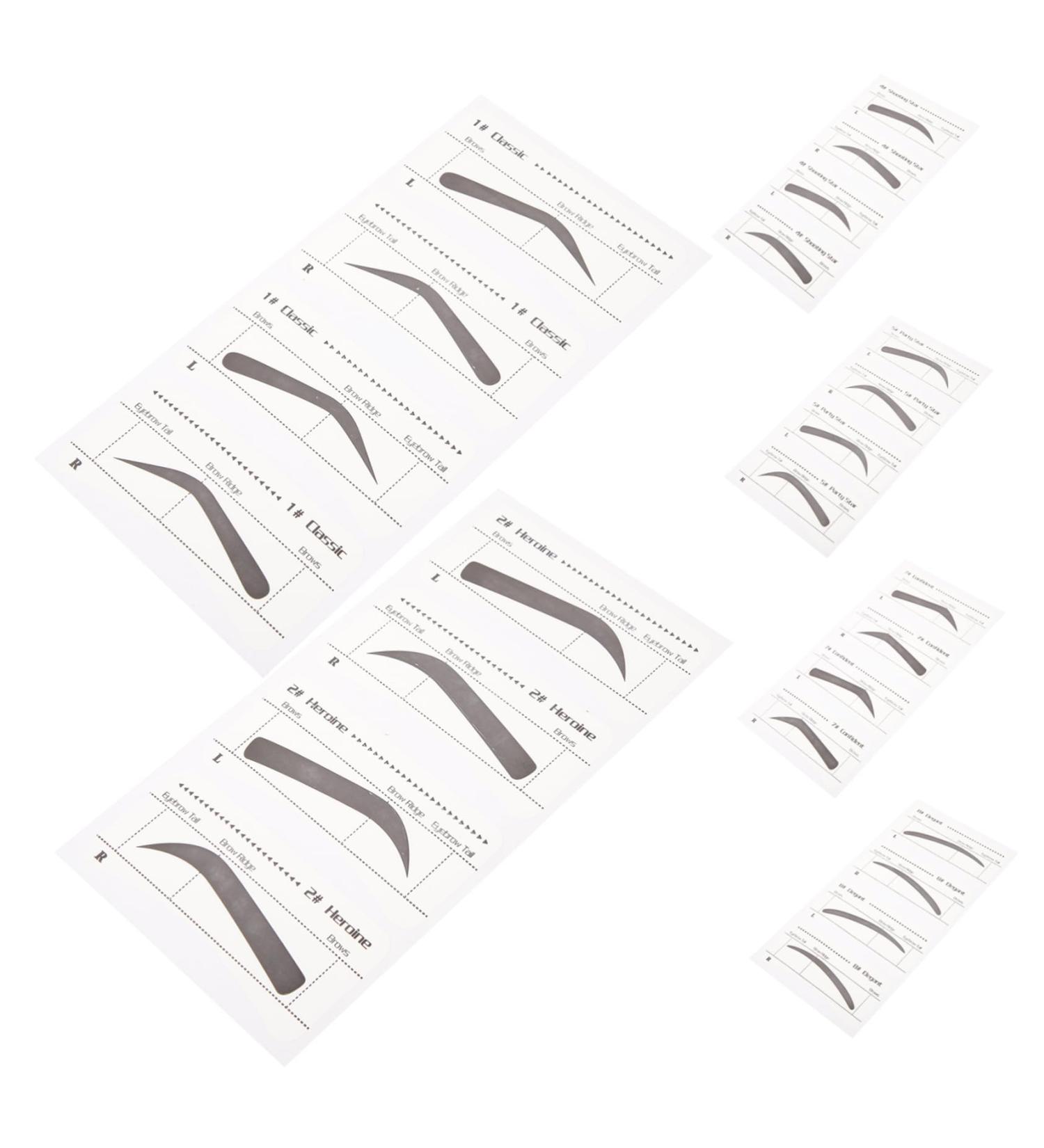 Angoily 6 Pcs Ladies Suits Disposable Makeup Eyebrow Sticker Tool Make up Eyebrow Pencil Girl - Buy Online on SooperMarket.com