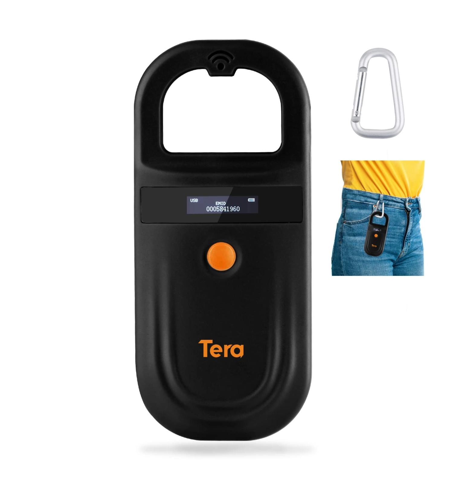 TERA PET Microchip Reader Scanner - RFID Portable Animal Chip ID Scanner for Dogs Cats & Pigs - OLED Display ISO 11784/11785 FDX-B & Emid - Ultimate Pet Tag Solution - Buy Online on SooperMarket.com