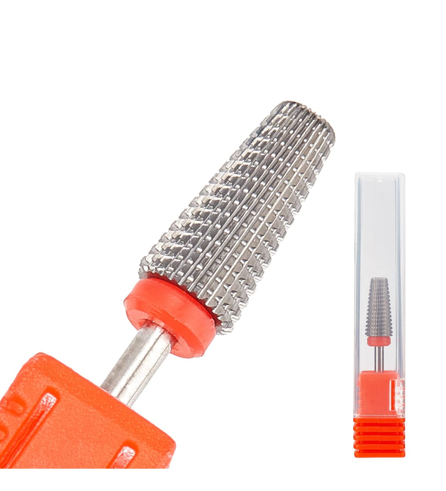 NICENEEDED Tungsten Nail Carbide 5 in 1 Bit Two Way Rotate use for Both Left and Right Handed 3/32 Inch Professional Nail Drill Bits for Fast Remove Acrylic or Hard Gel(Silver Fine) Style 1 - Buy Online on SooperMarket.com
