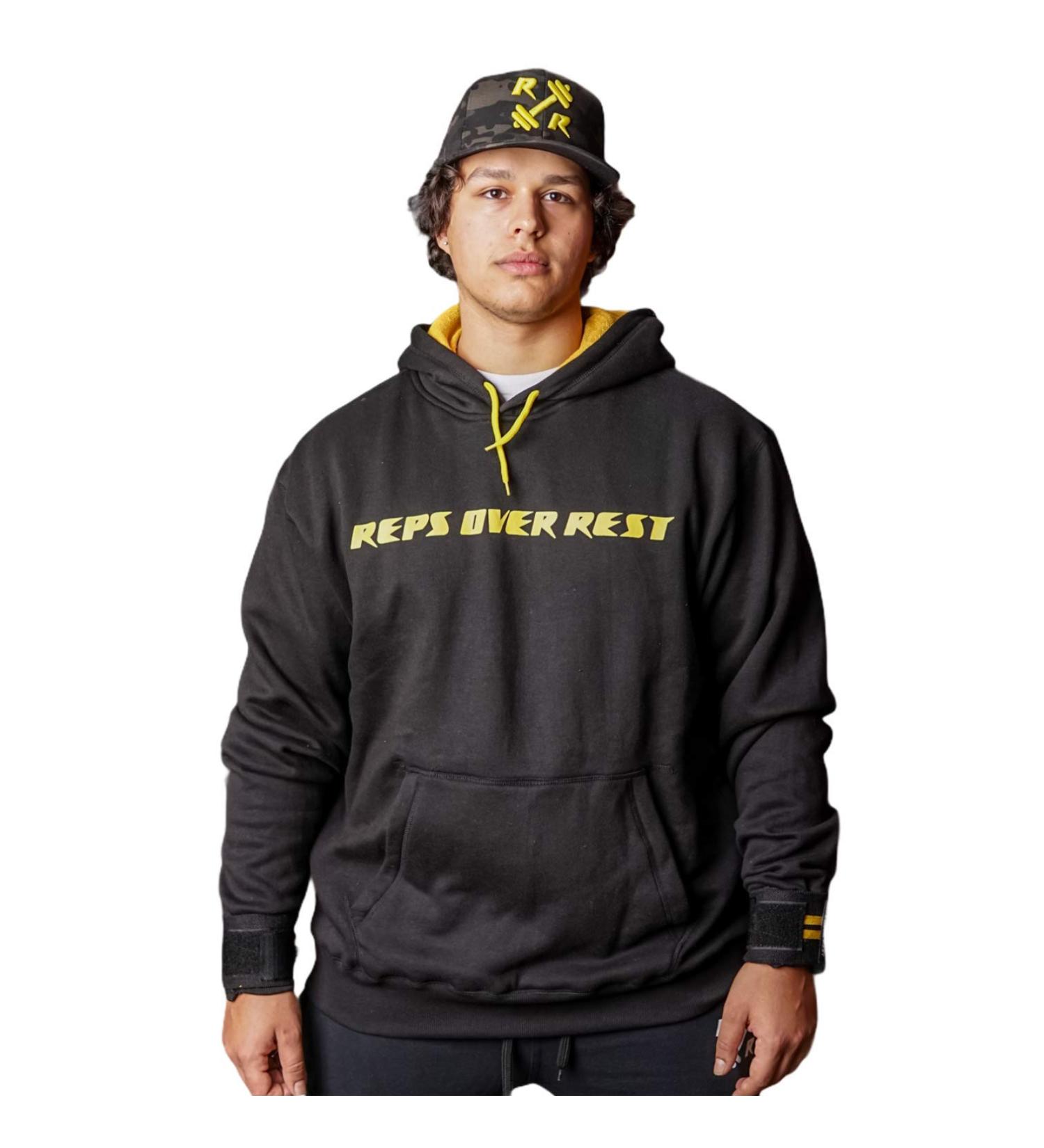 Ultimate Lifting Sweatshirt XX-Large Black & Yellow - Ideal for Weightlifting, Bodybuilding, Powerlifting, Crossfit & Weight Loss - Buy Online on SooperMarket.com