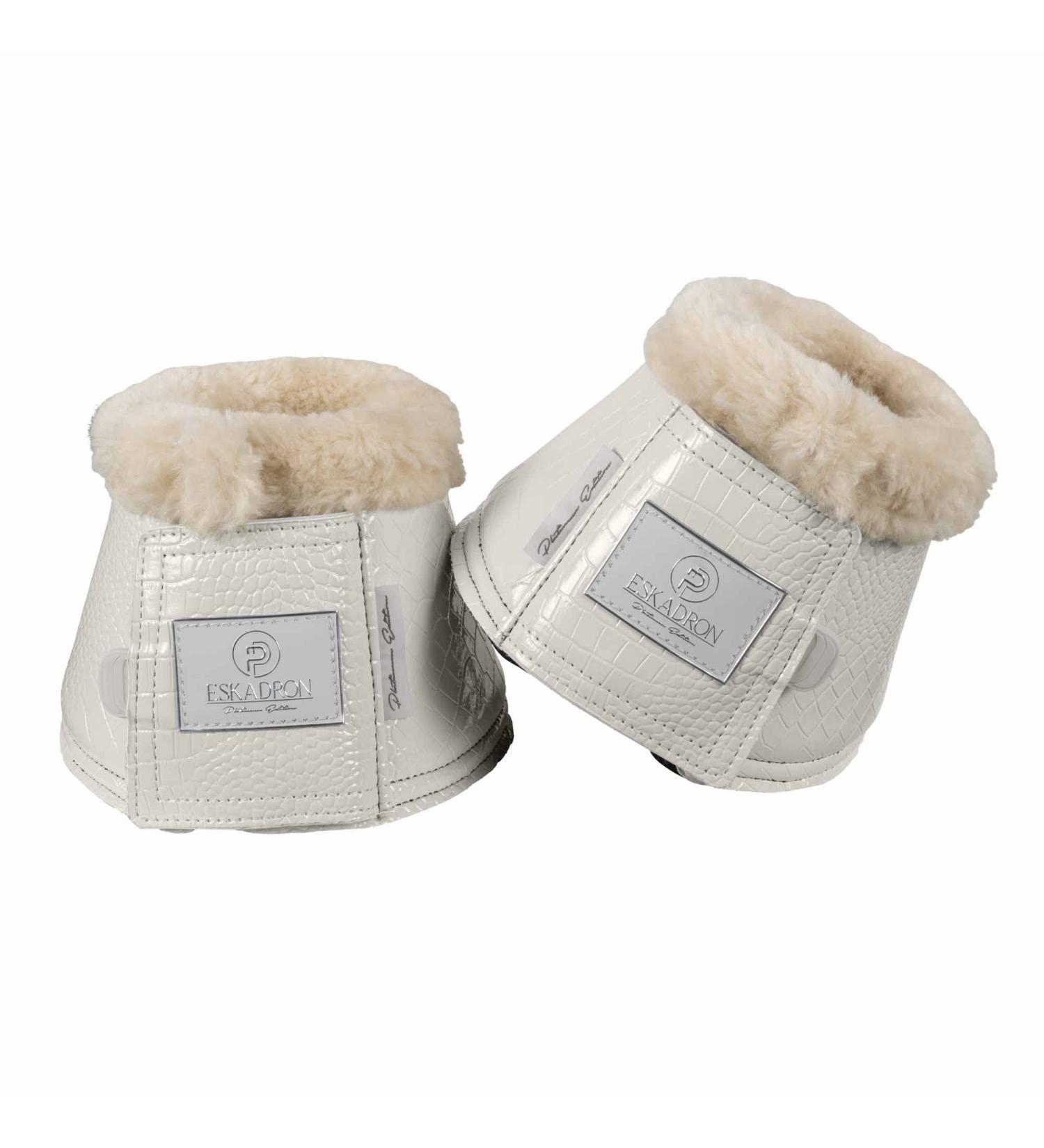 Eskadron Platinum Bell Boots Jump Boots Croco FAUXFUR 1 pair pearlgrey M