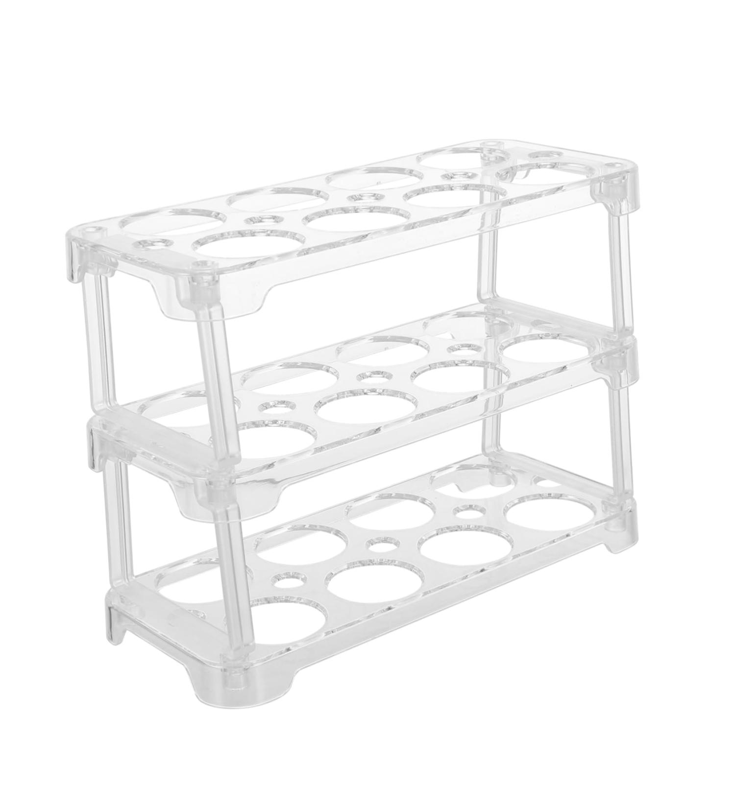OSALADI Egg Grid Clear Plastic Tray Clear Plastic Eggs Clear Egg Container Egg Carton Side Door Memory Transparent 22.3X16.2X10.1CM - Buy Online on SooperMarket.com