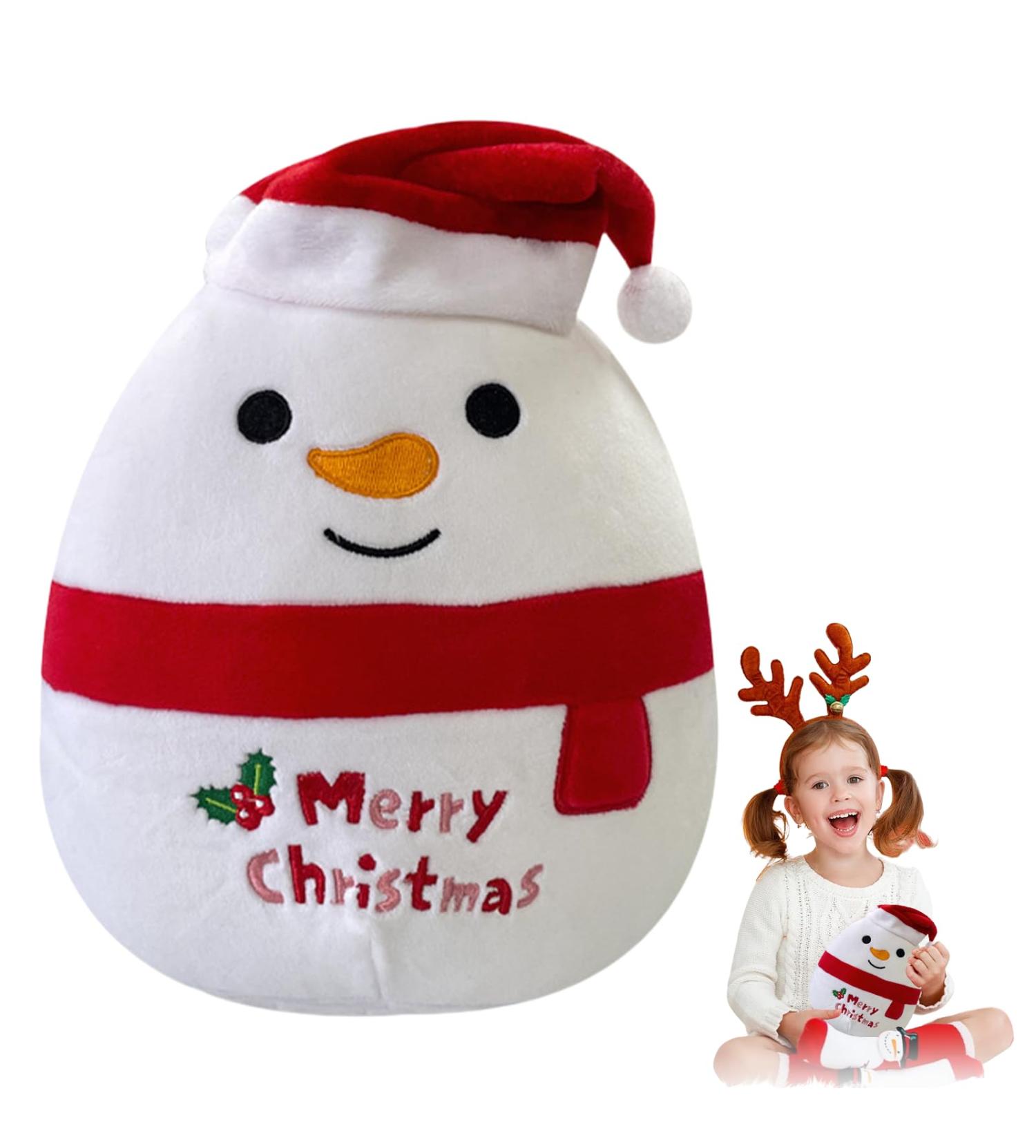 Snowman Stuffed Animal Plush Pillow - Soft Hugging Toy for Kids - Christmas Party Favor Gift - Decorative Pillow for Kids Room - Snowman Plush Toy - Buy Online on SooperMarket.com