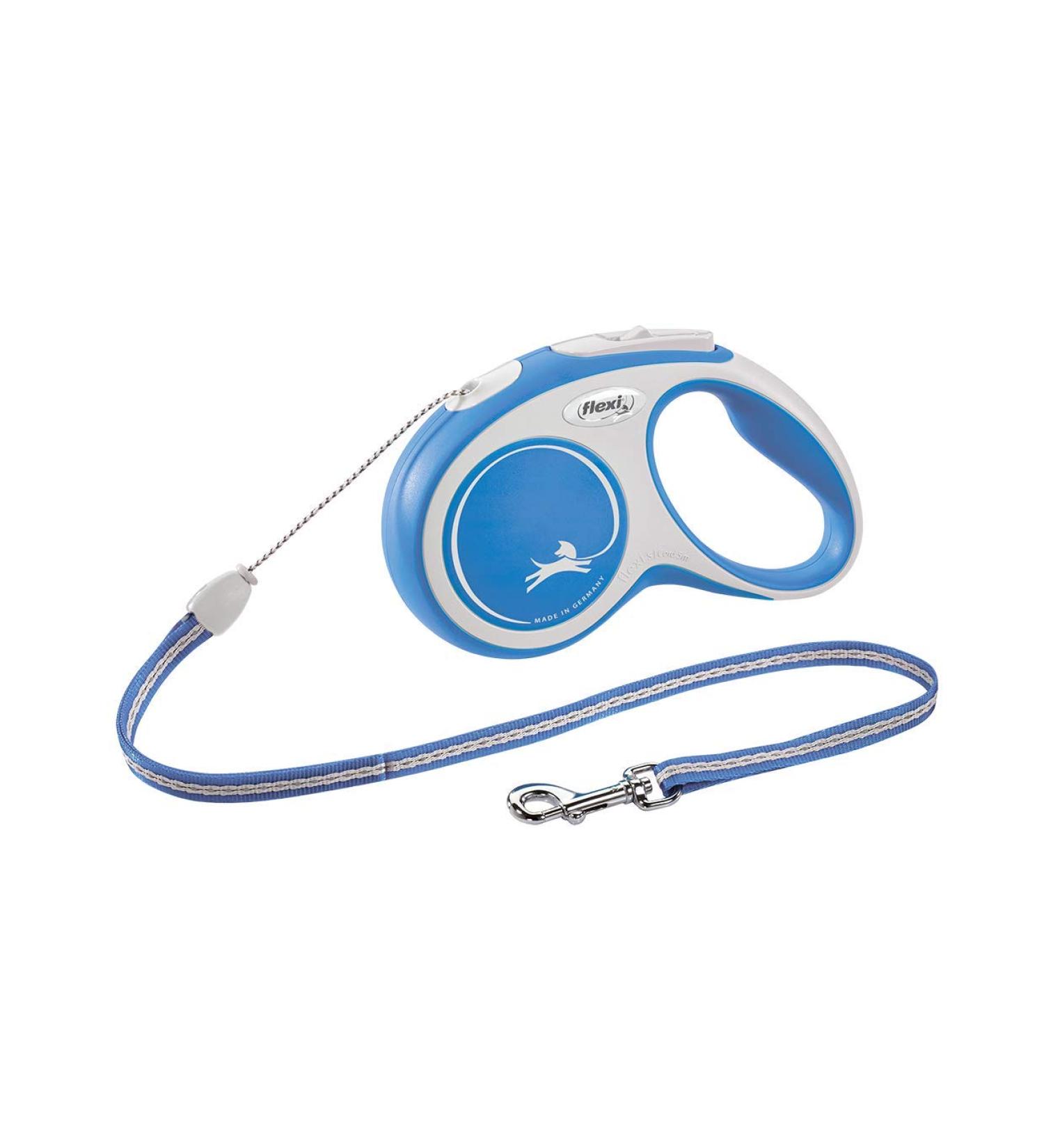 Flexi New Comfort Retractable Rope Leash Blue M 5m - Durable & Stylish Dog Leash for Ultimate Control | International Shipping - Buy Online on SooperMarket.com