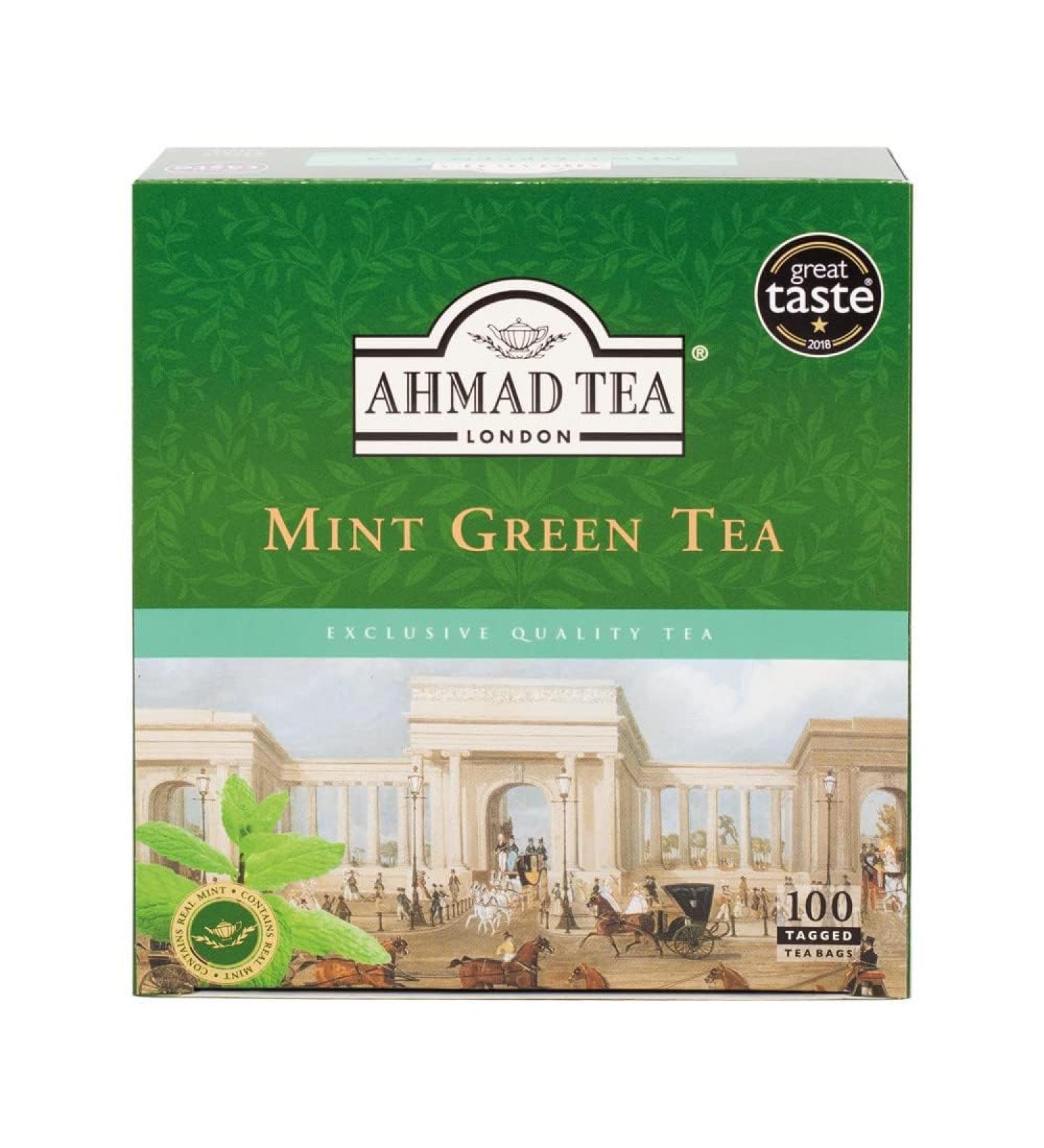 Ahmad Tea Mint Green Tea - 100 Teabags | Pack of 1 - Buy Online on SooperMarket.com