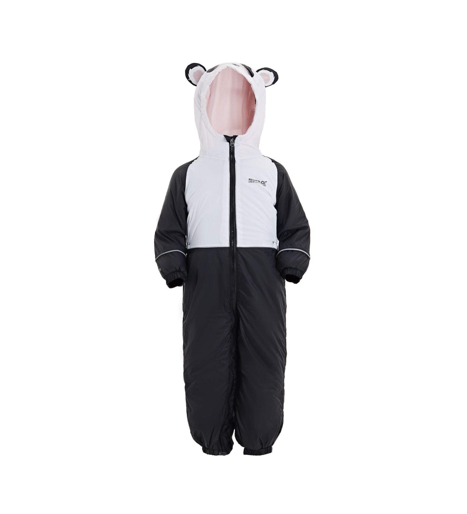 Regatta Children's Mudplay III Insulated Animal All-in-one Suit Size 12-18 - Black/White | Waterproof & Breathable - Buy Online on SooperMarket.com