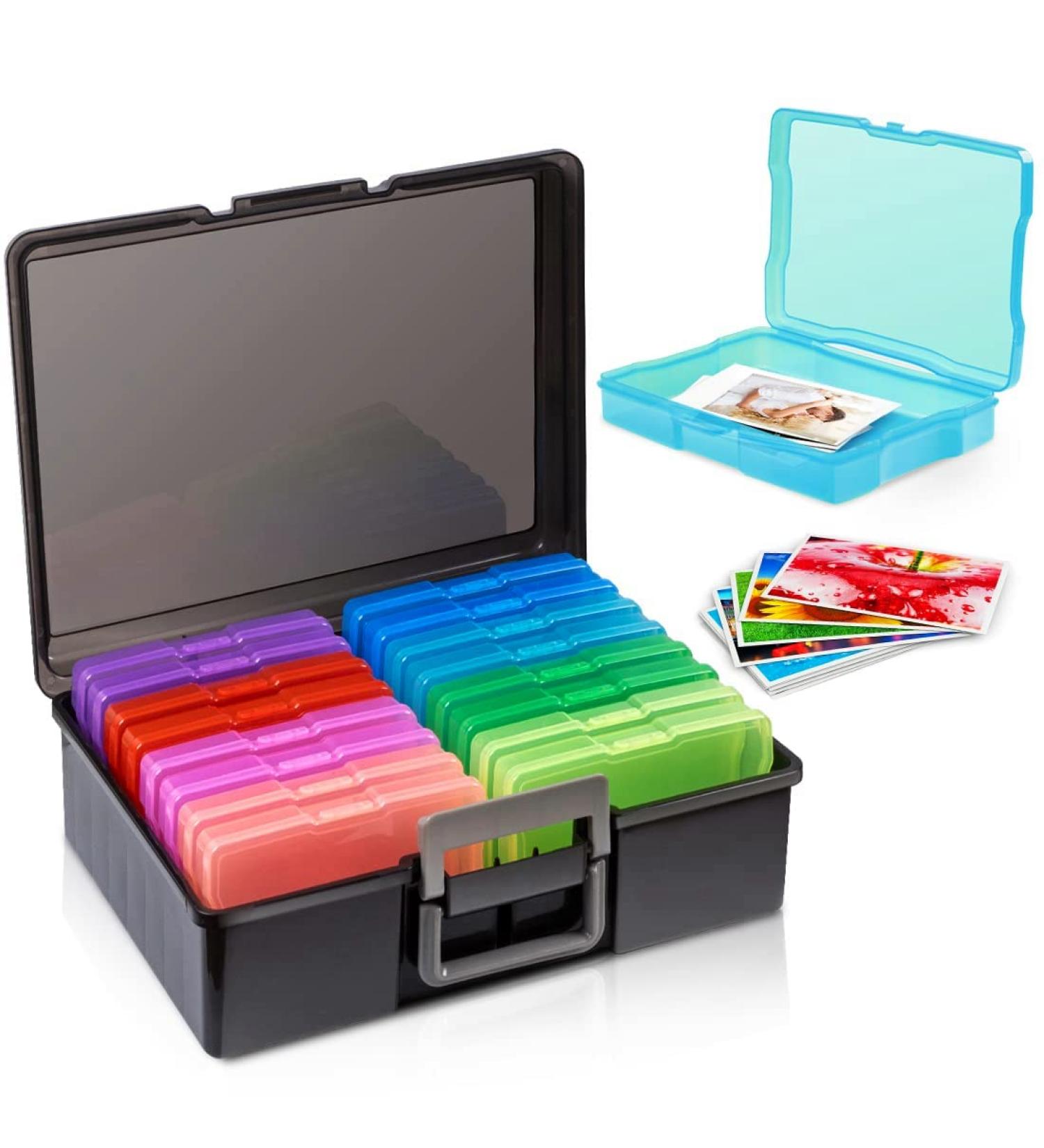 Gaevenwin Large 4x6 Photo Case and Craft Organizer - Portable Storage Box with 16 Inner Cases for Stickers, Seeds, and Crafts - Buy Online on SooperMarket.com