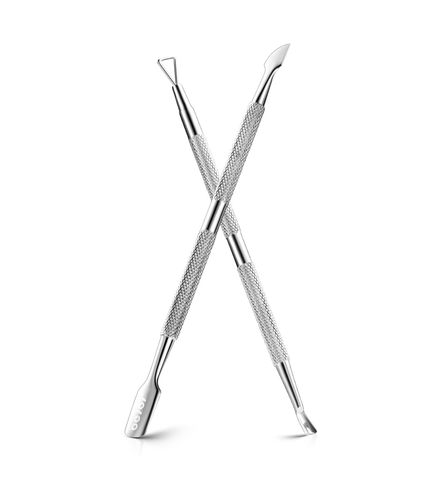 Bezox Nail Shaver & Polish Scraper - Professional 2-in-1 Double-Sided Nail Slide & Stainless Steel Sub-Nail Cleaner - Buy Online on SooperMarket.com